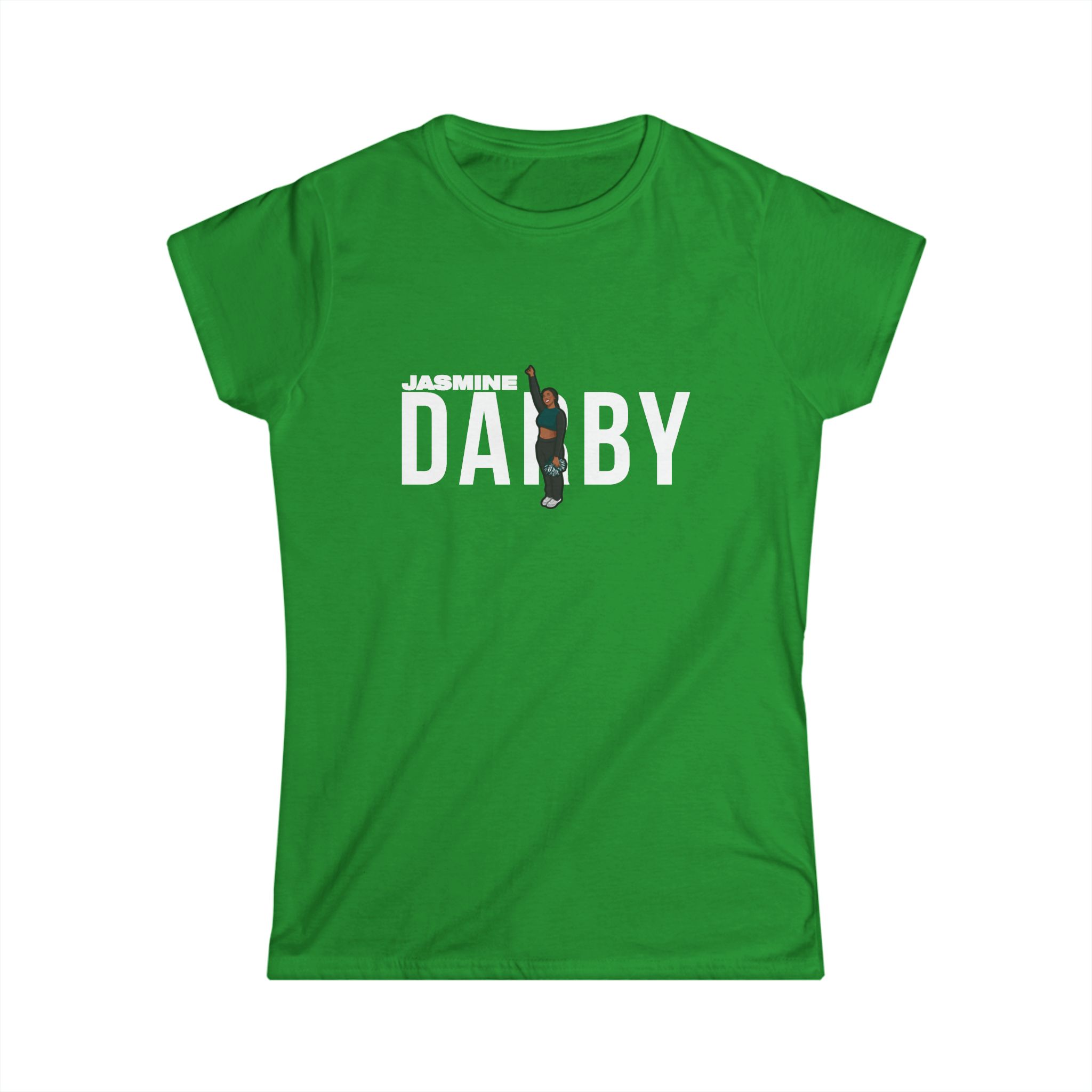 Women's Softstyle Tee — character_player_name in Green