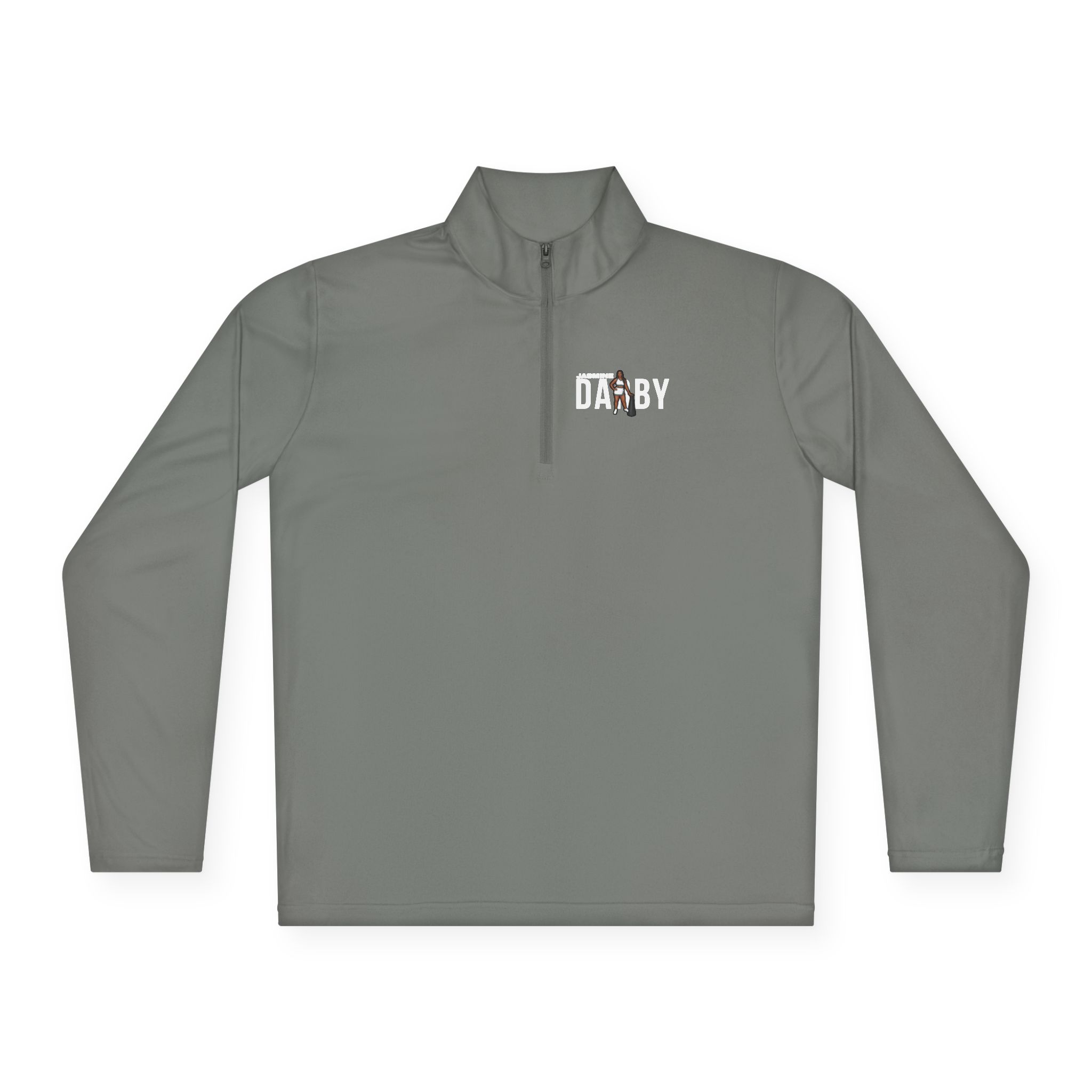 Q-Zip Pullover — character_player_name in Grey