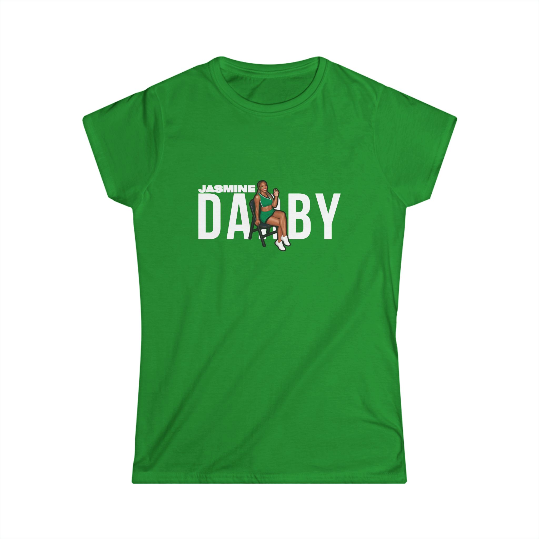 Women's Softstyle Tee — character_player_name in Green