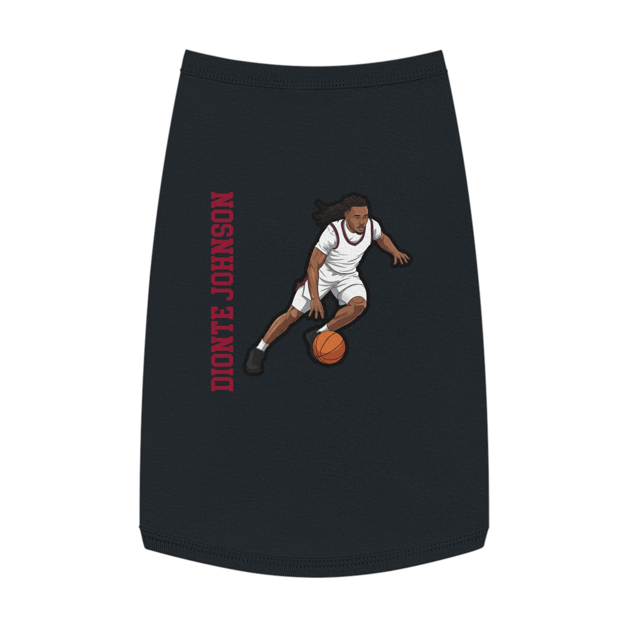 Pet Tank Top — character_name_vertical in White