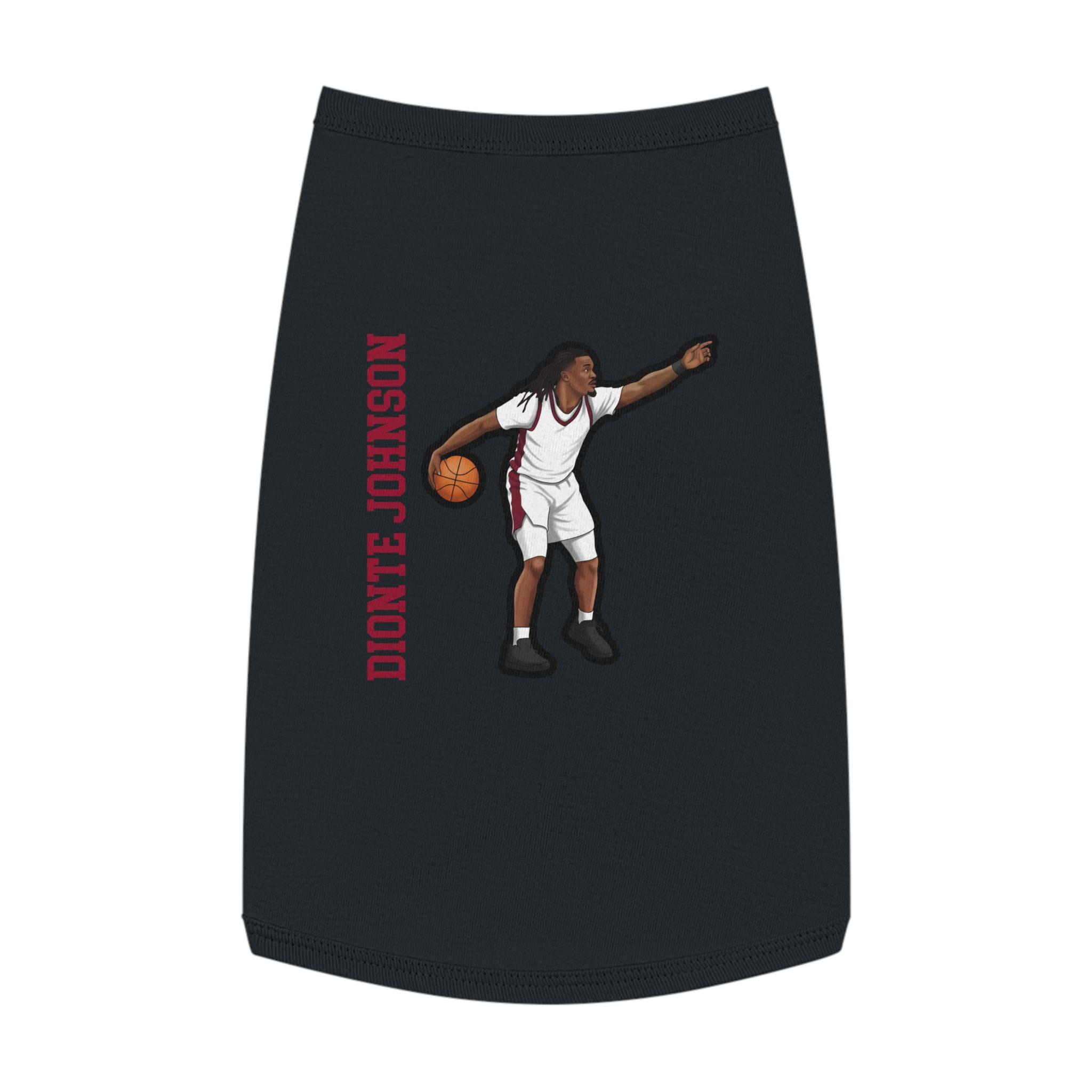 Pet Tank Top — character_name_vertical in Black