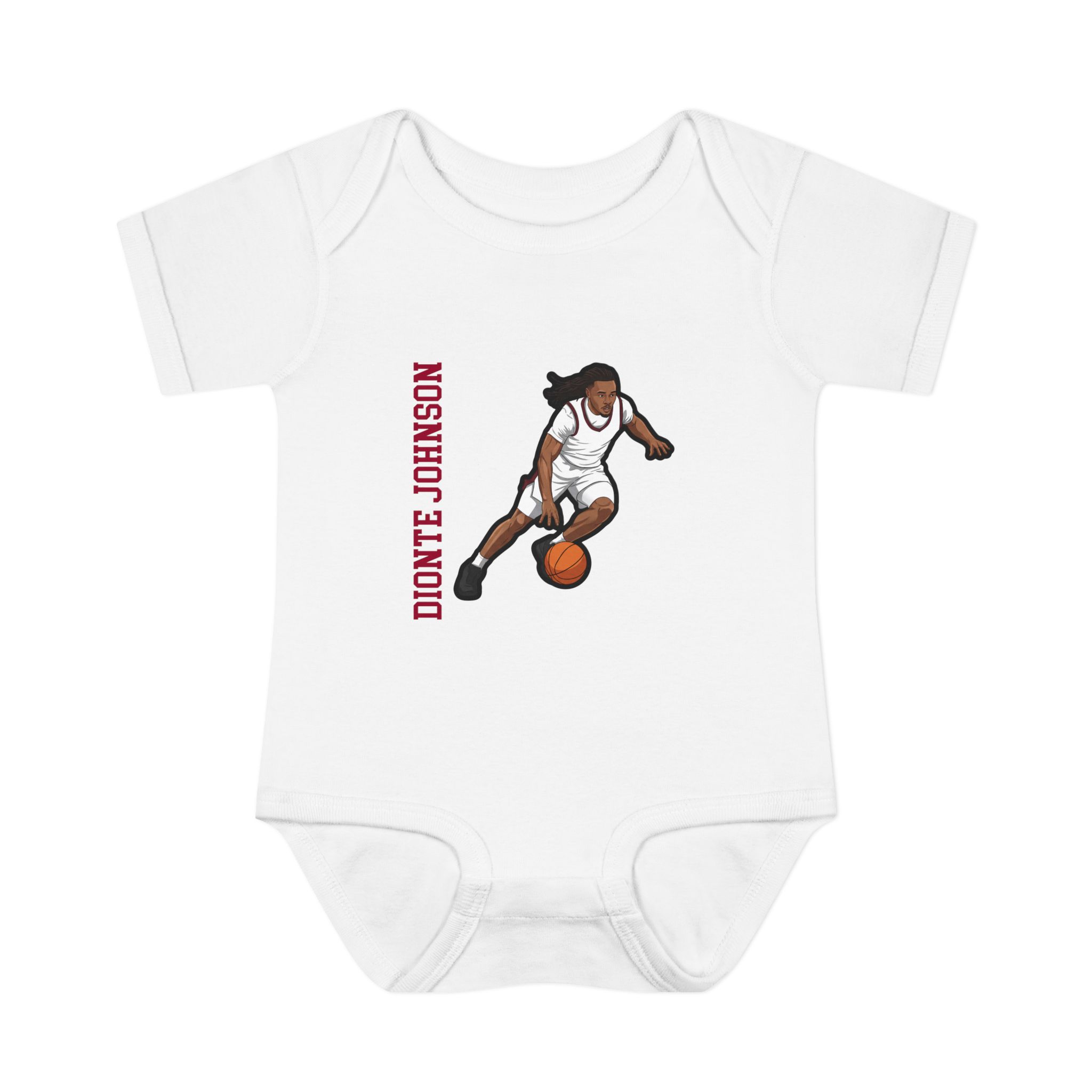 Baby Onesie — character_name_vertical in White