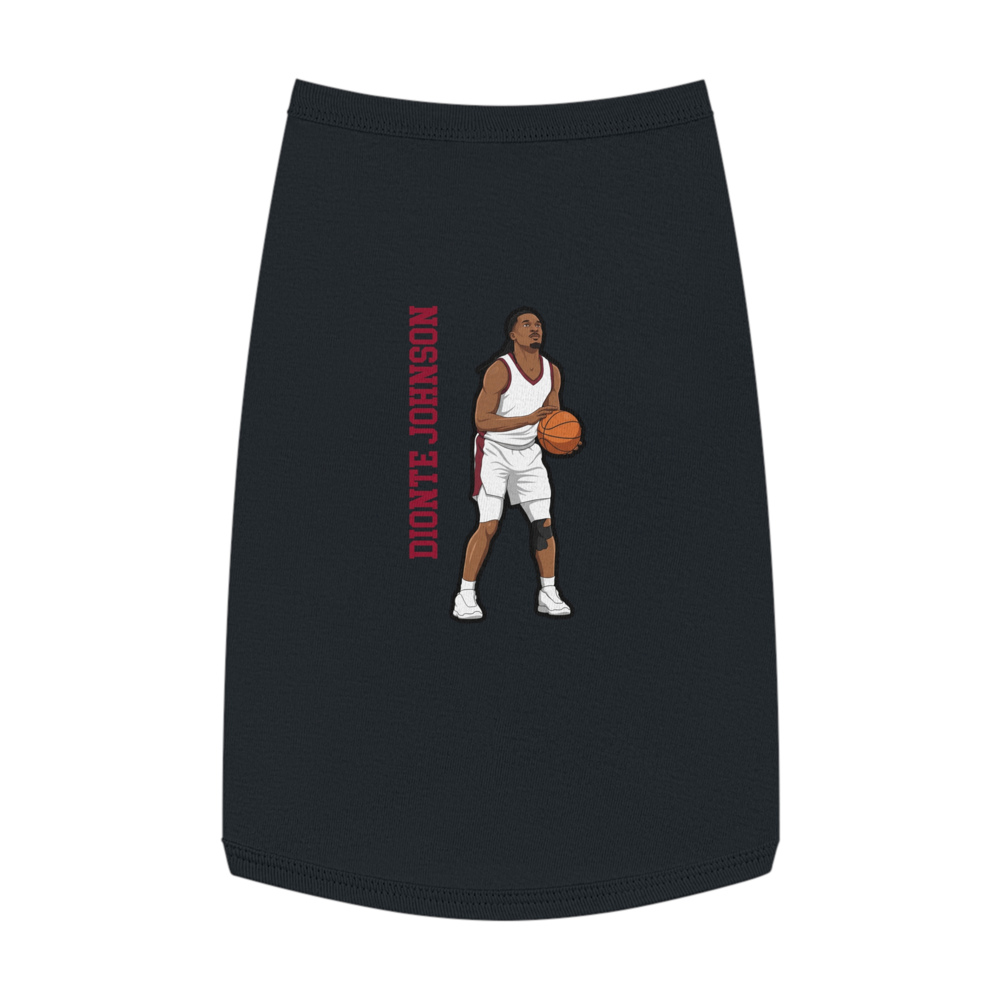 Pet Tank Top — character_name_vertical in Black