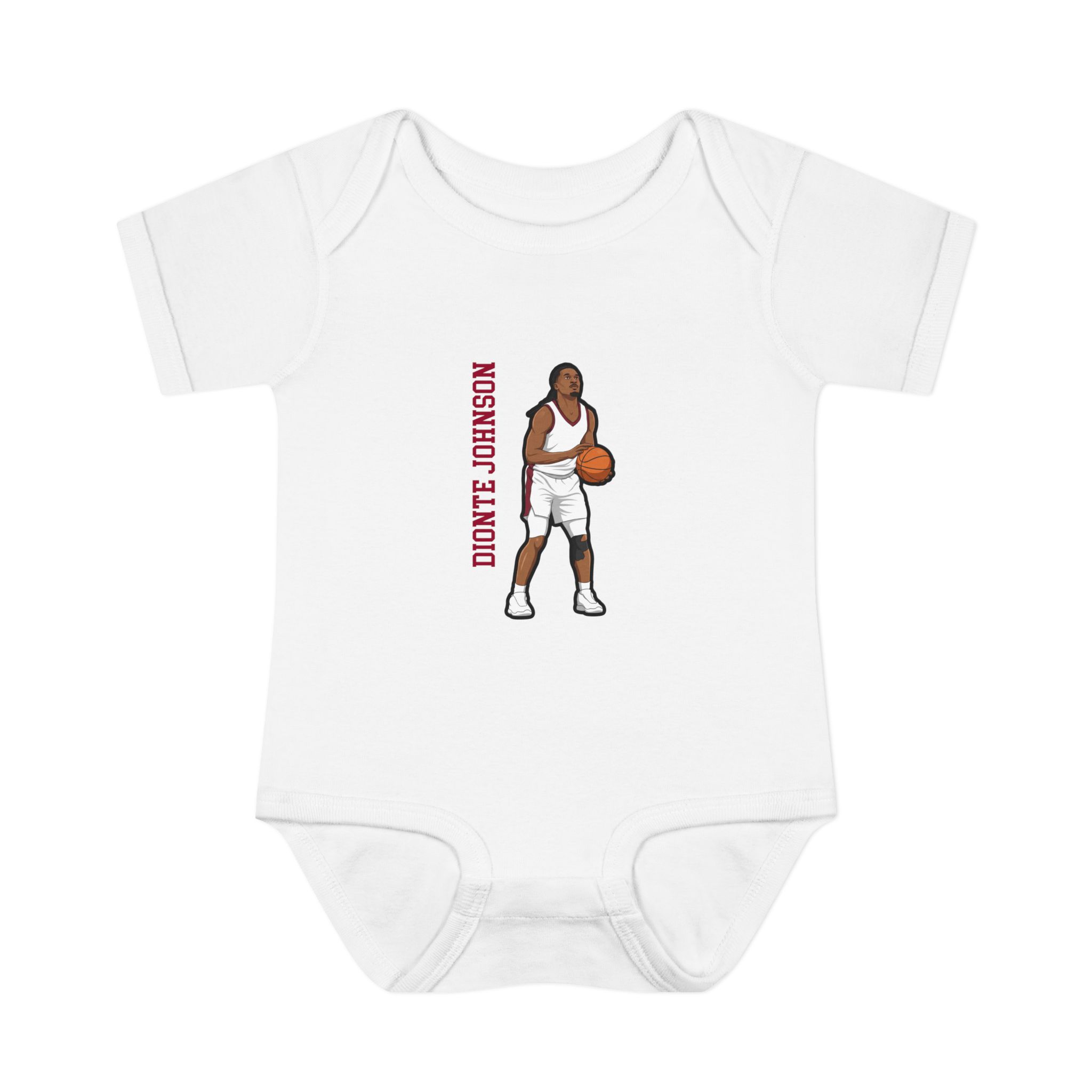 Baby Onesie — character_name_vertical in White