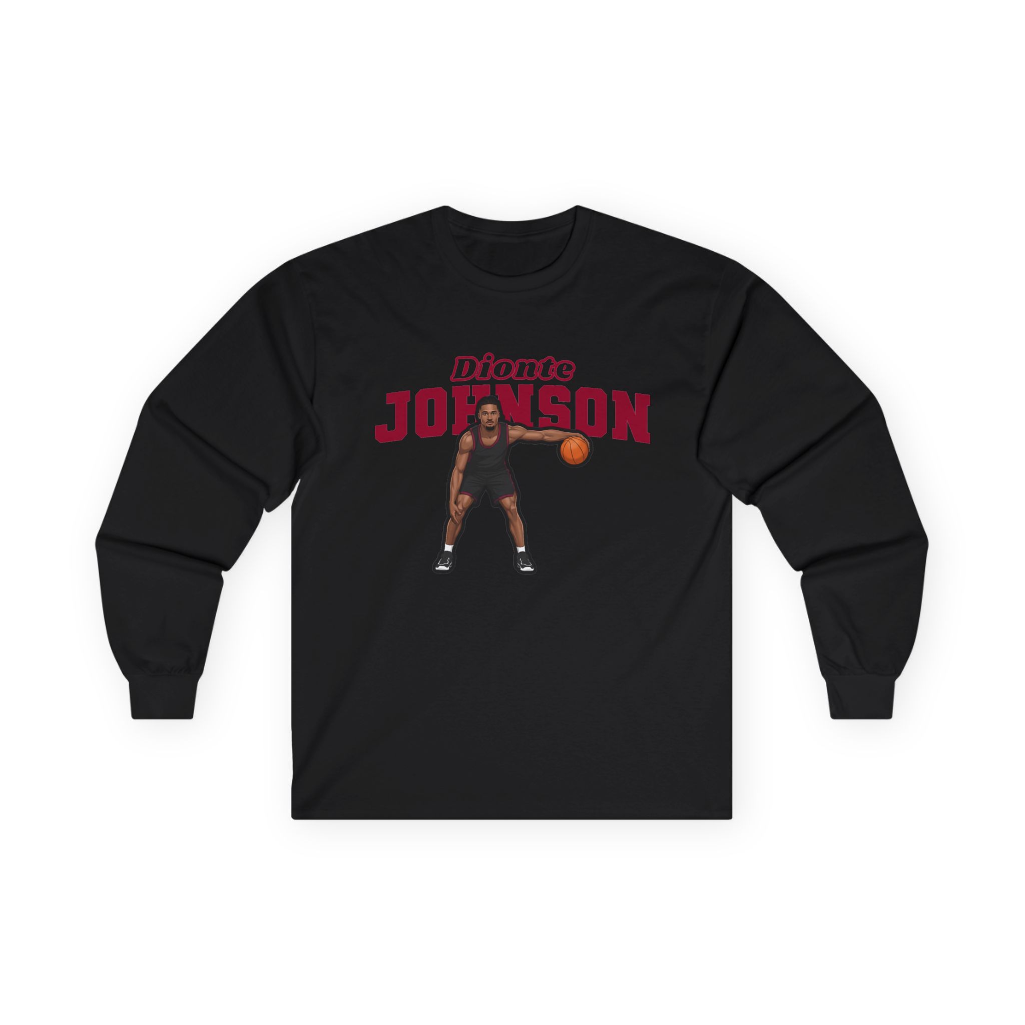 Long Sleeve Tee — character_name_arch in Black