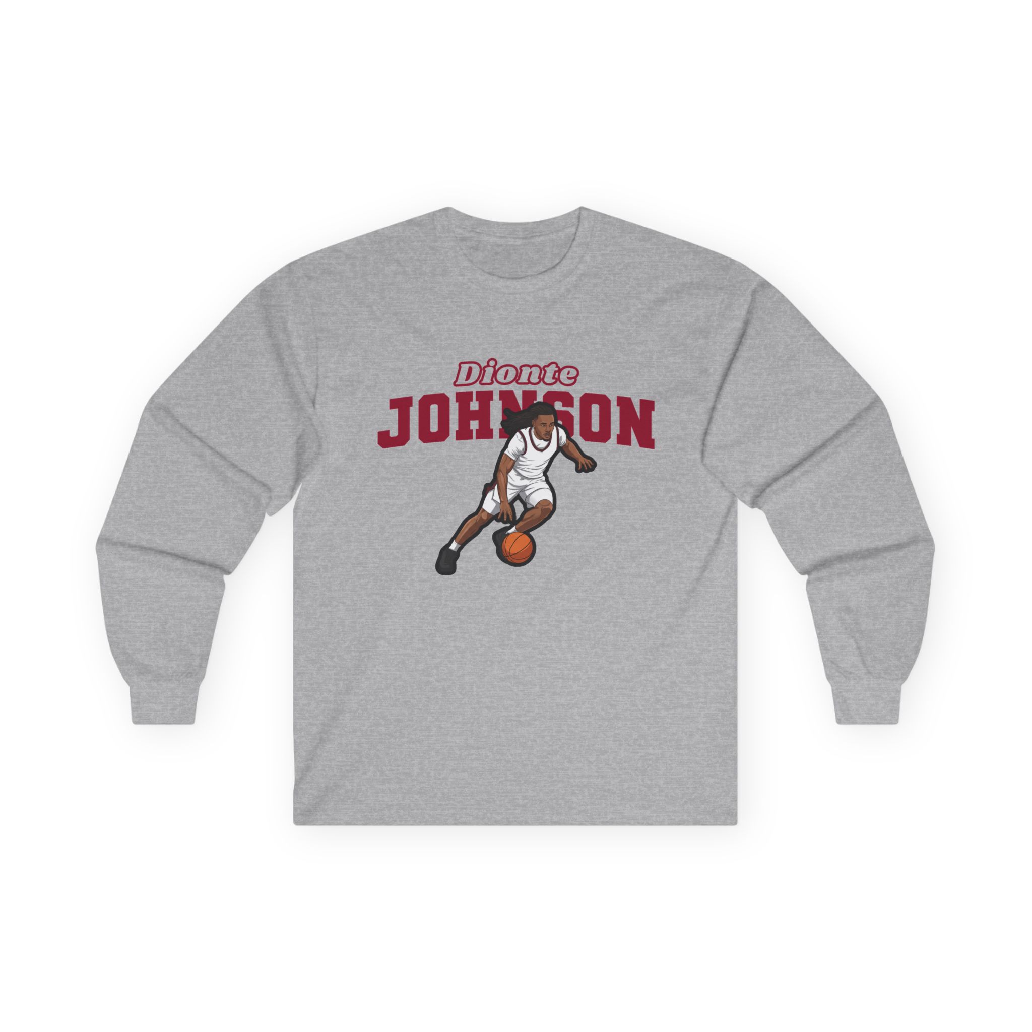Long Sleeve Tee — character_name_arch in Grey