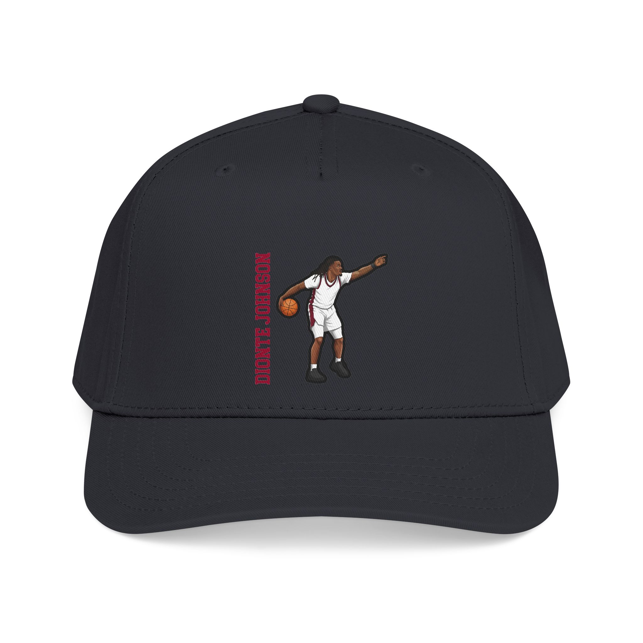 Baseball Cap — character_name_vertical in Black