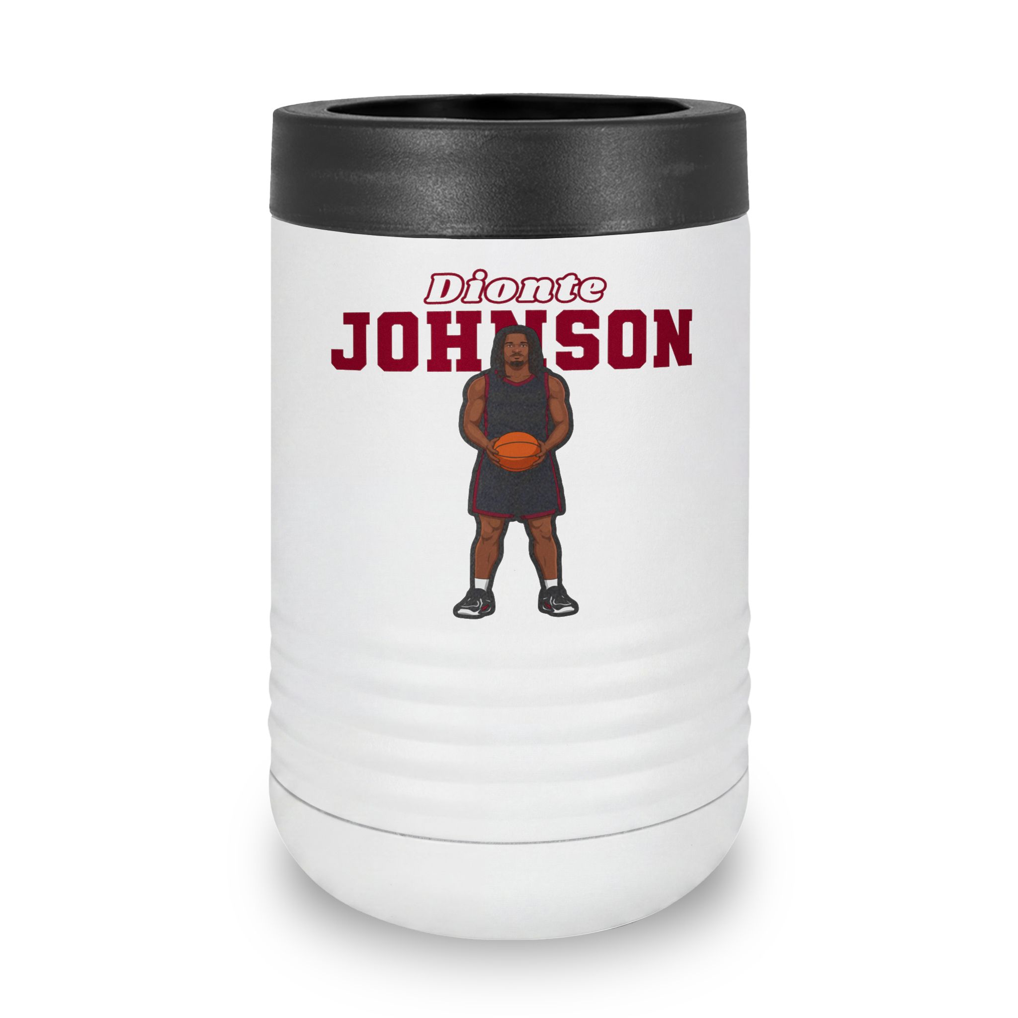 Stainless Can Cooler — character_name_arch in White