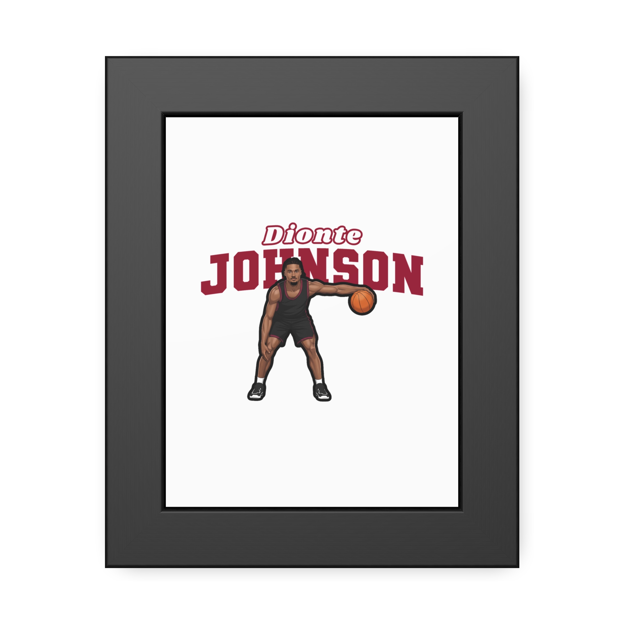 Framed Poster — character_name_arch in Black