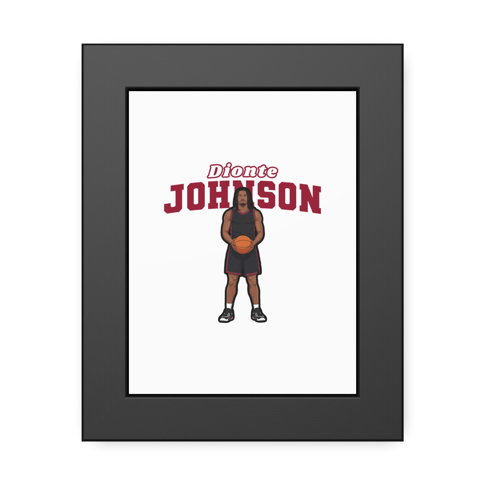 Framed Poster — character_name_arch in Black