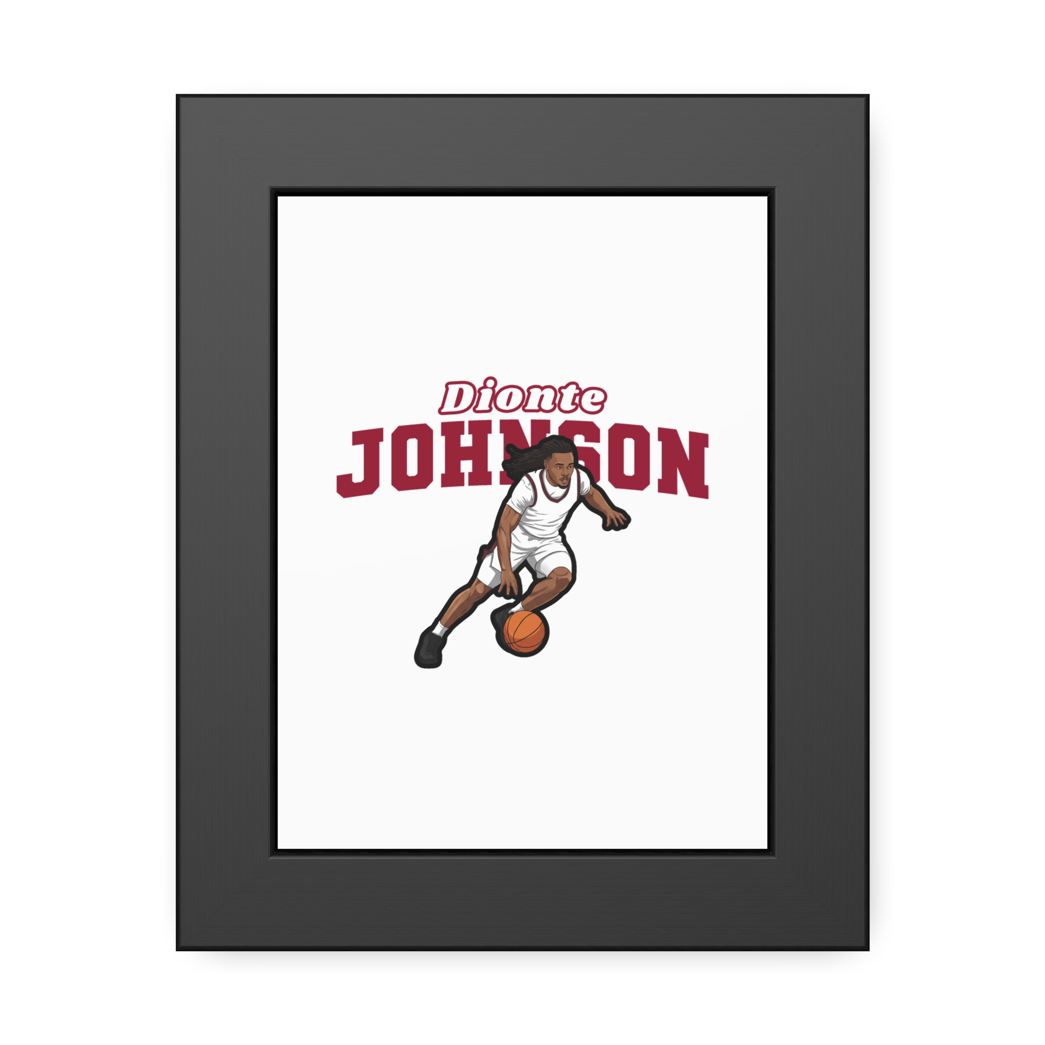 Framed Poster — character_name_arch in Black