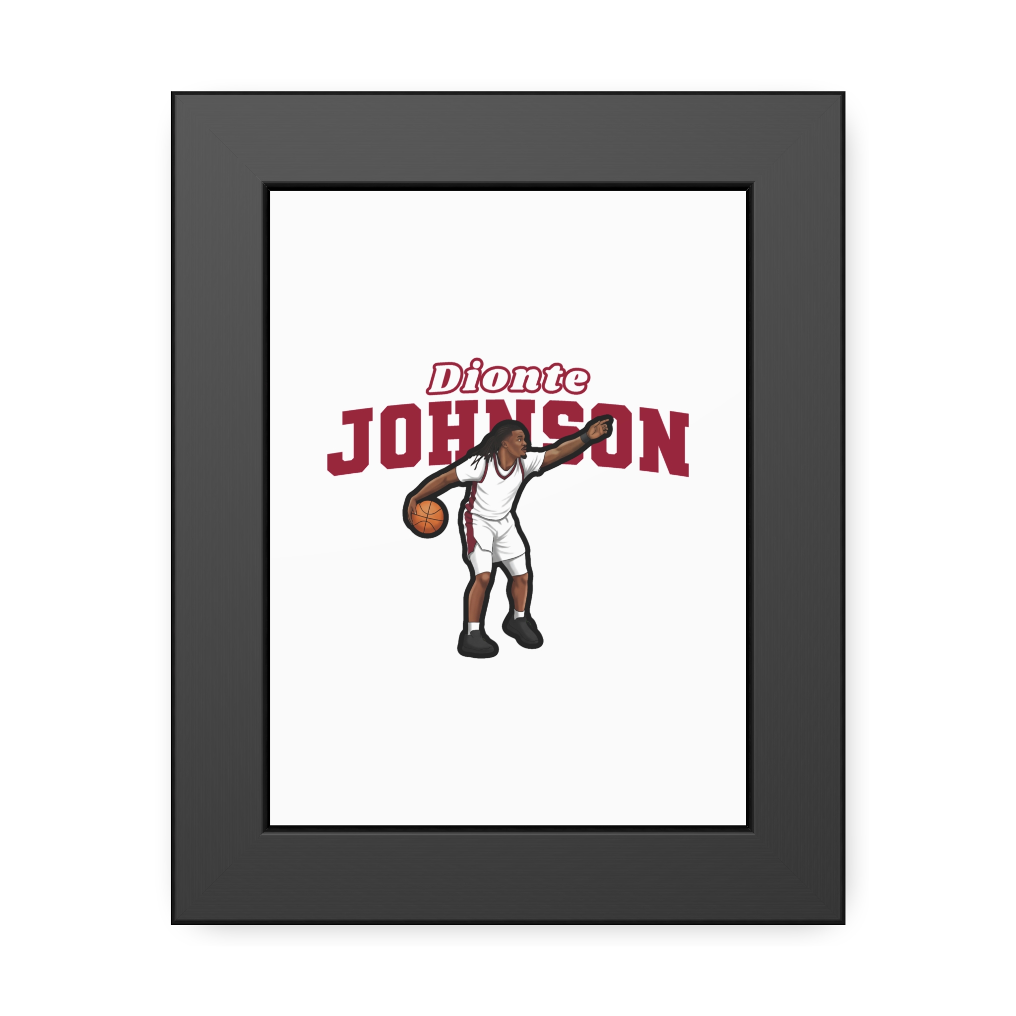 Framed Poster — character_name_arch in Black