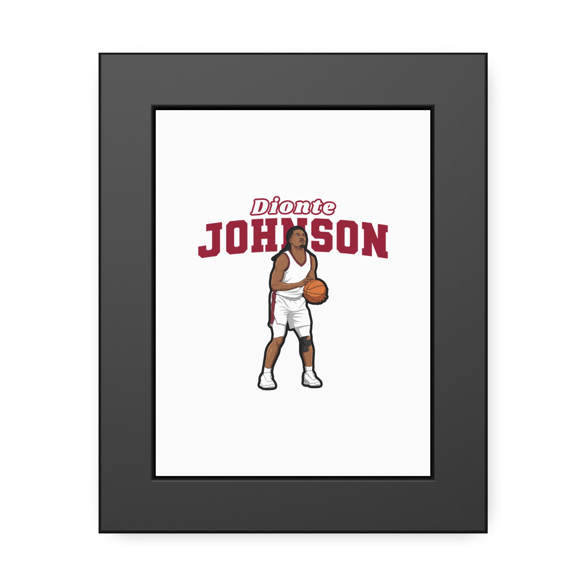 Framed Poster — character_name_arch in Black