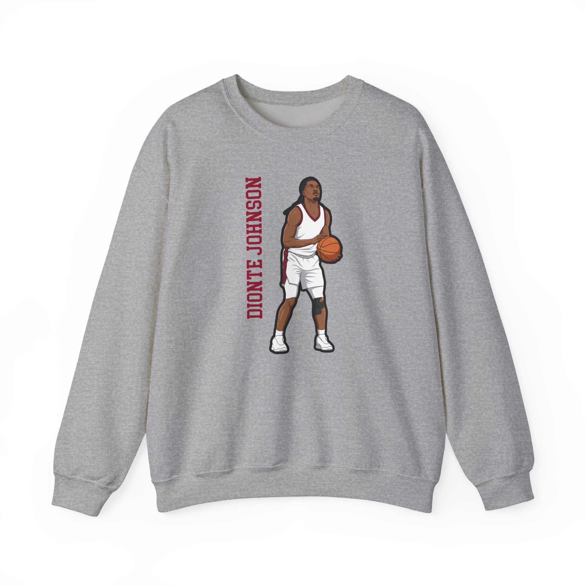 Crewneck Sweatshirt — character_name_vertical in Grey