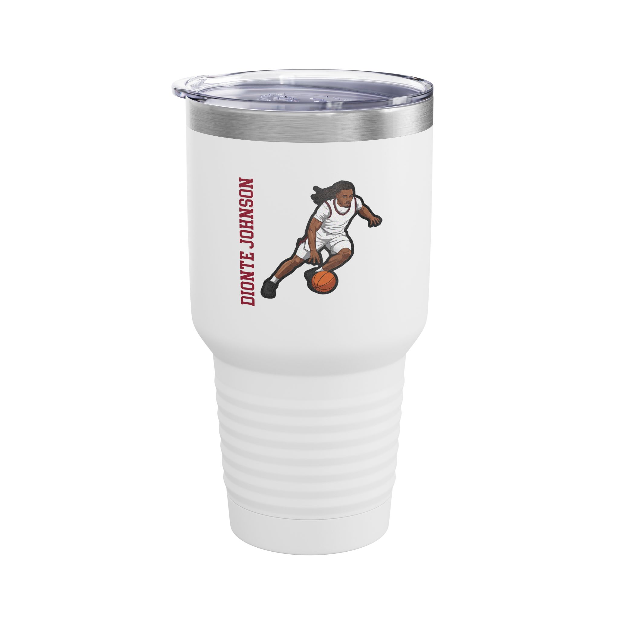 30oz Tumbler — character_name_vertical in White