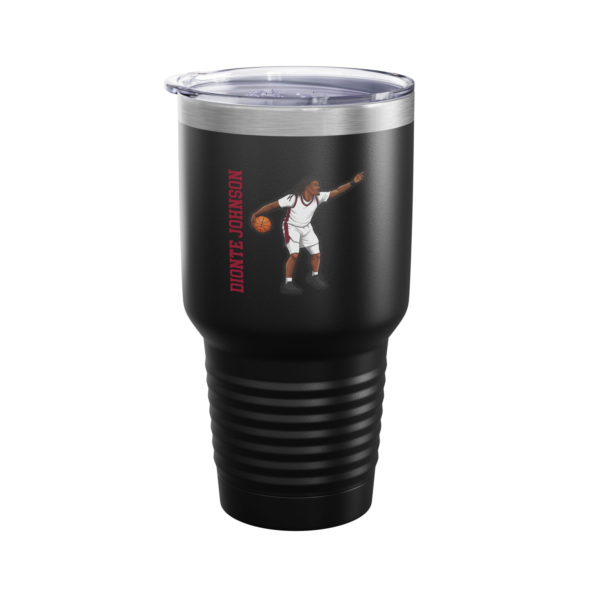 30oz Tumbler — character_name_vertical in Black