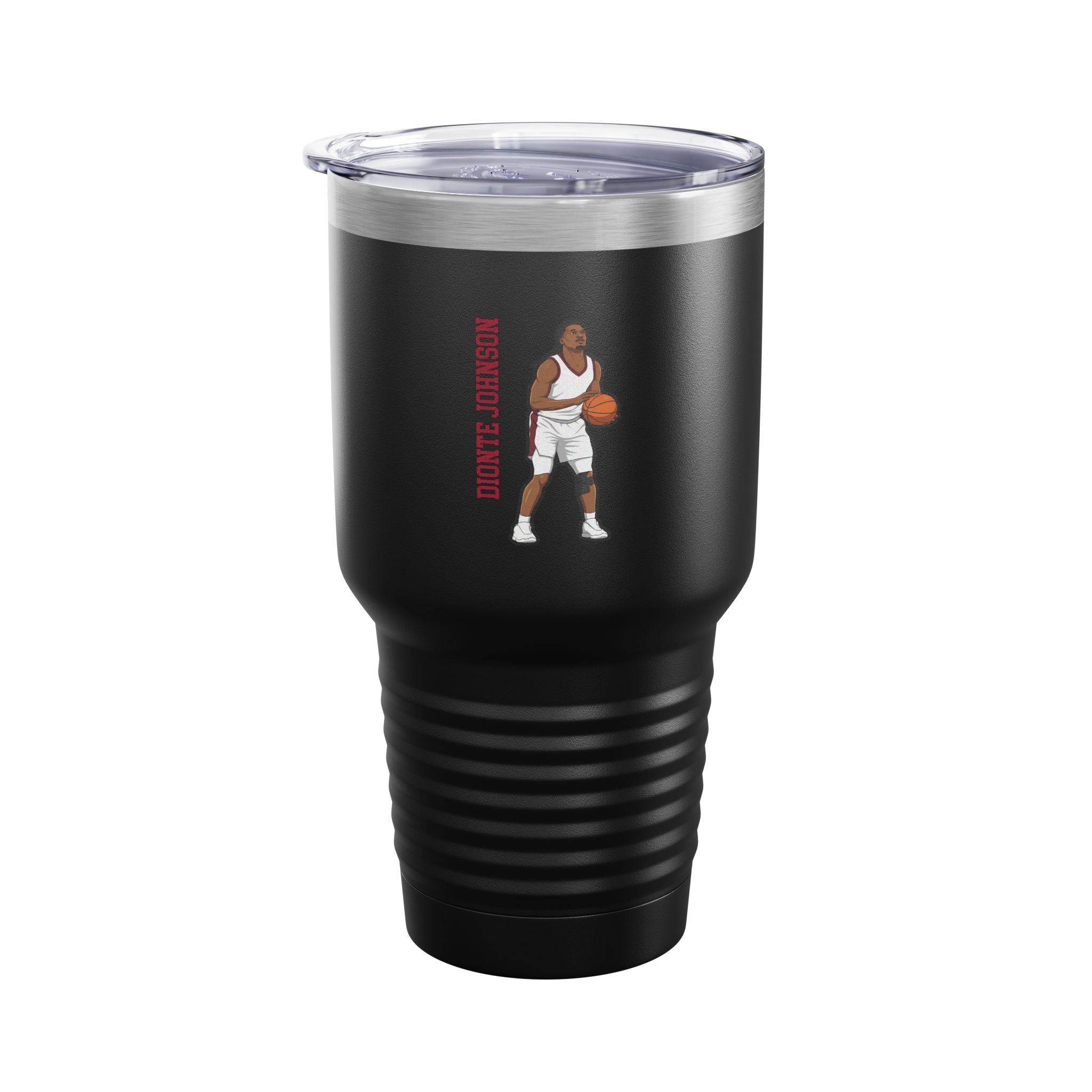 30oz Tumbler — character_name_vertical in Black