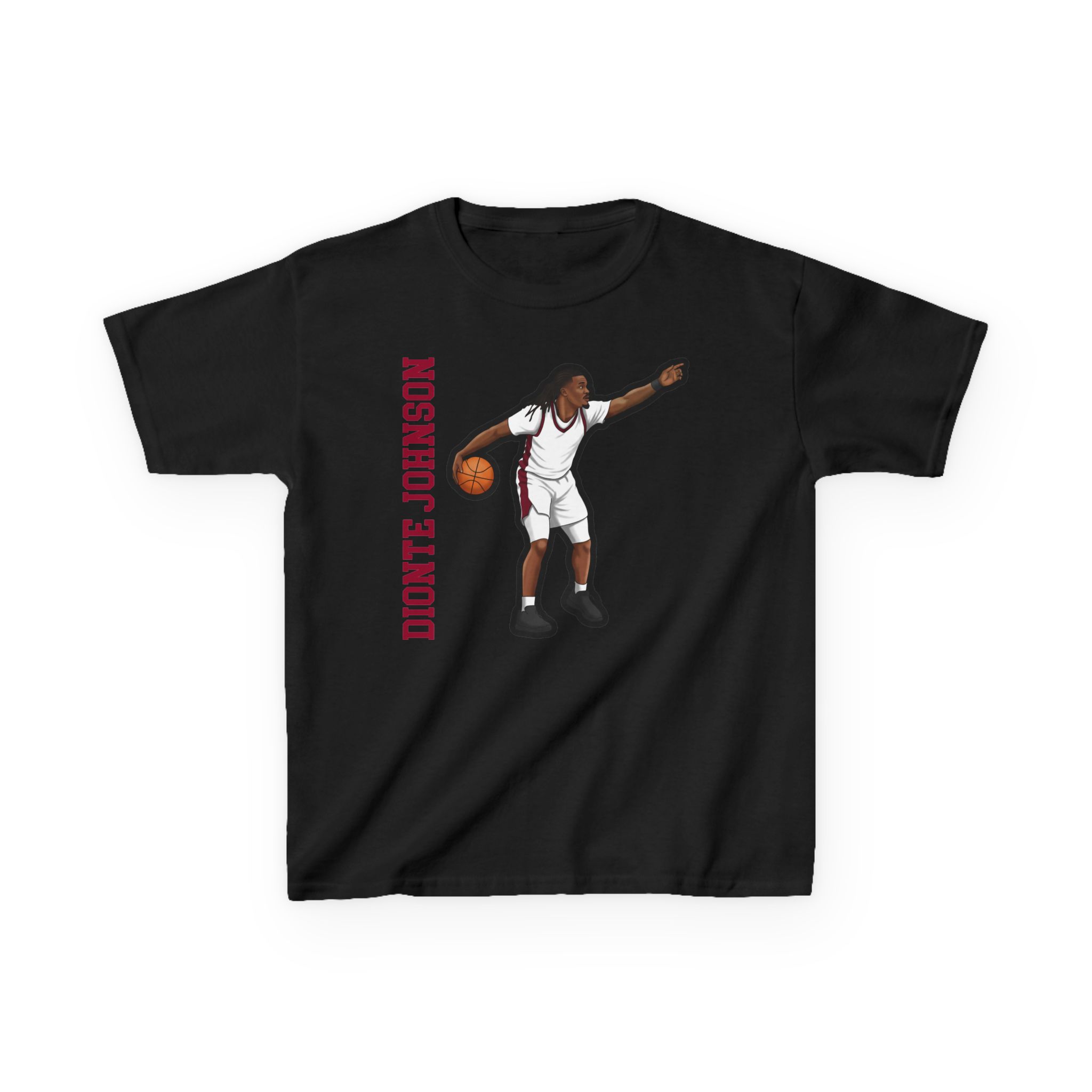 Youth Tee — character_name_vertical in Black