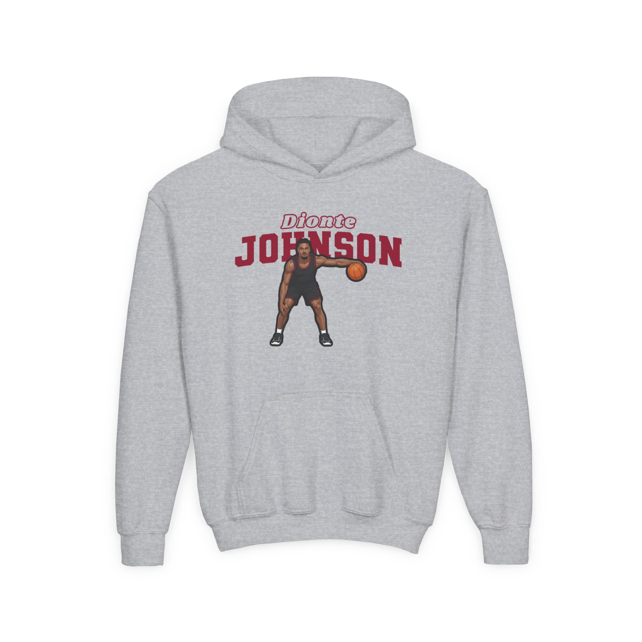Youth Hoodie — character_name_arch in Grey