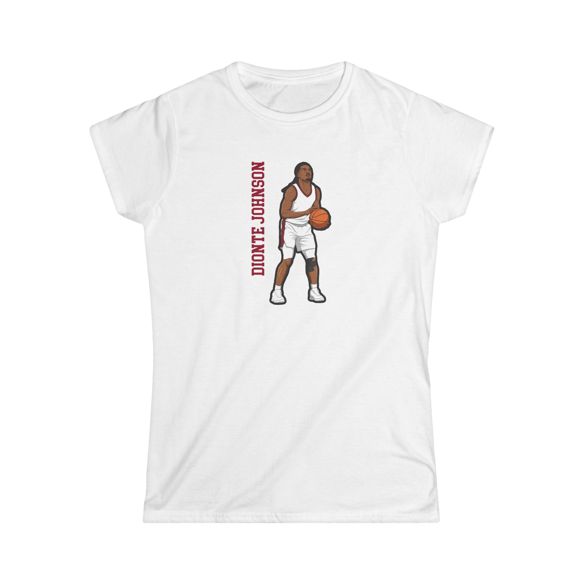 Women's Softstyle Tee — character_name_vertical in White