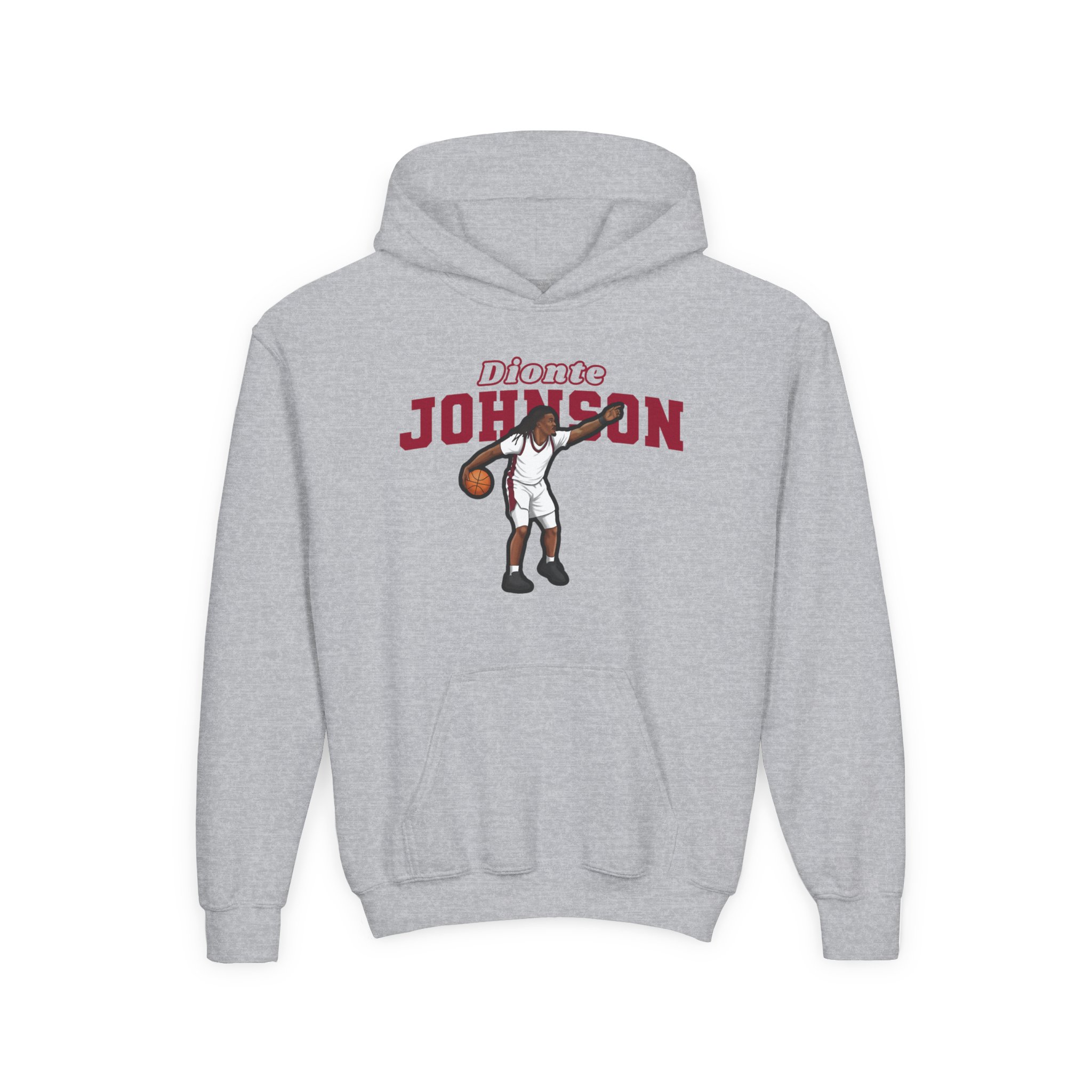 Youth Hoodie — character_name_arch in Grey