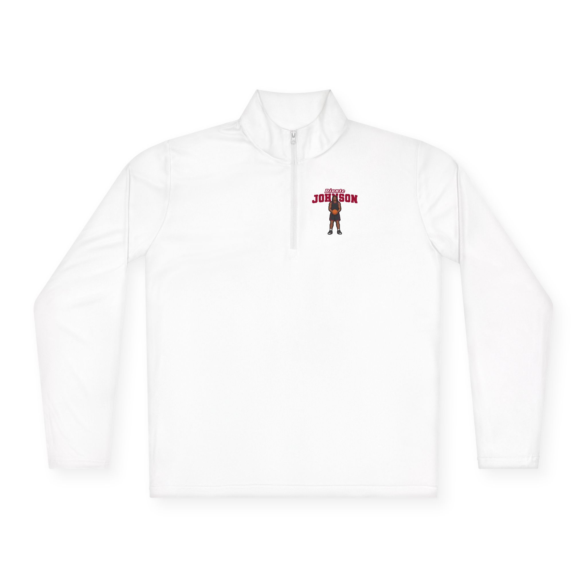 Q-Zip Pullover — character_name_arch in White