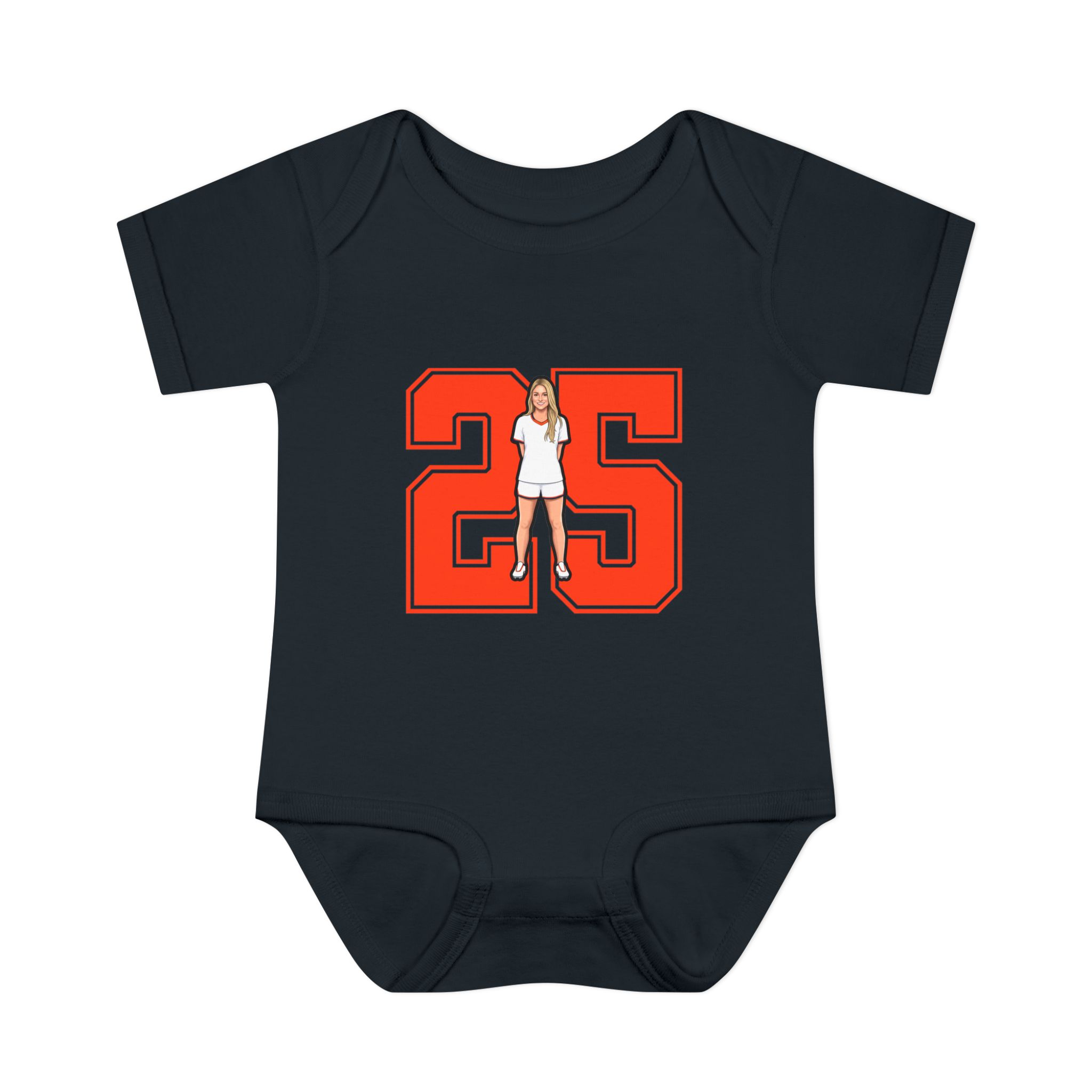 Baby Onesie — character_number in Black