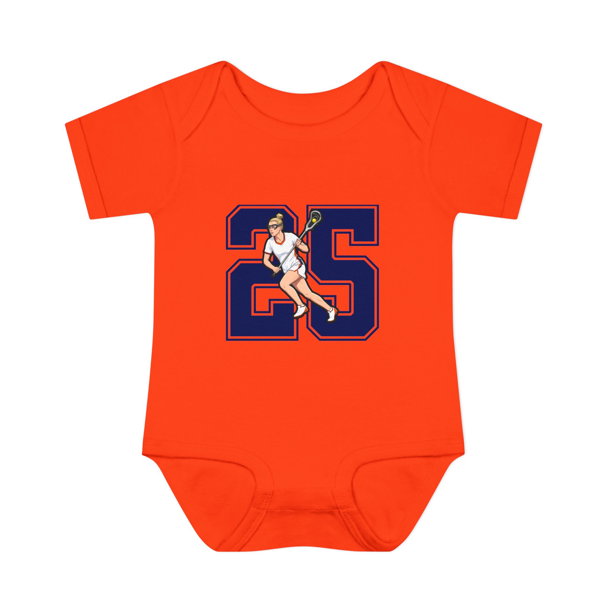 Baby Onesie — character_number in Orange