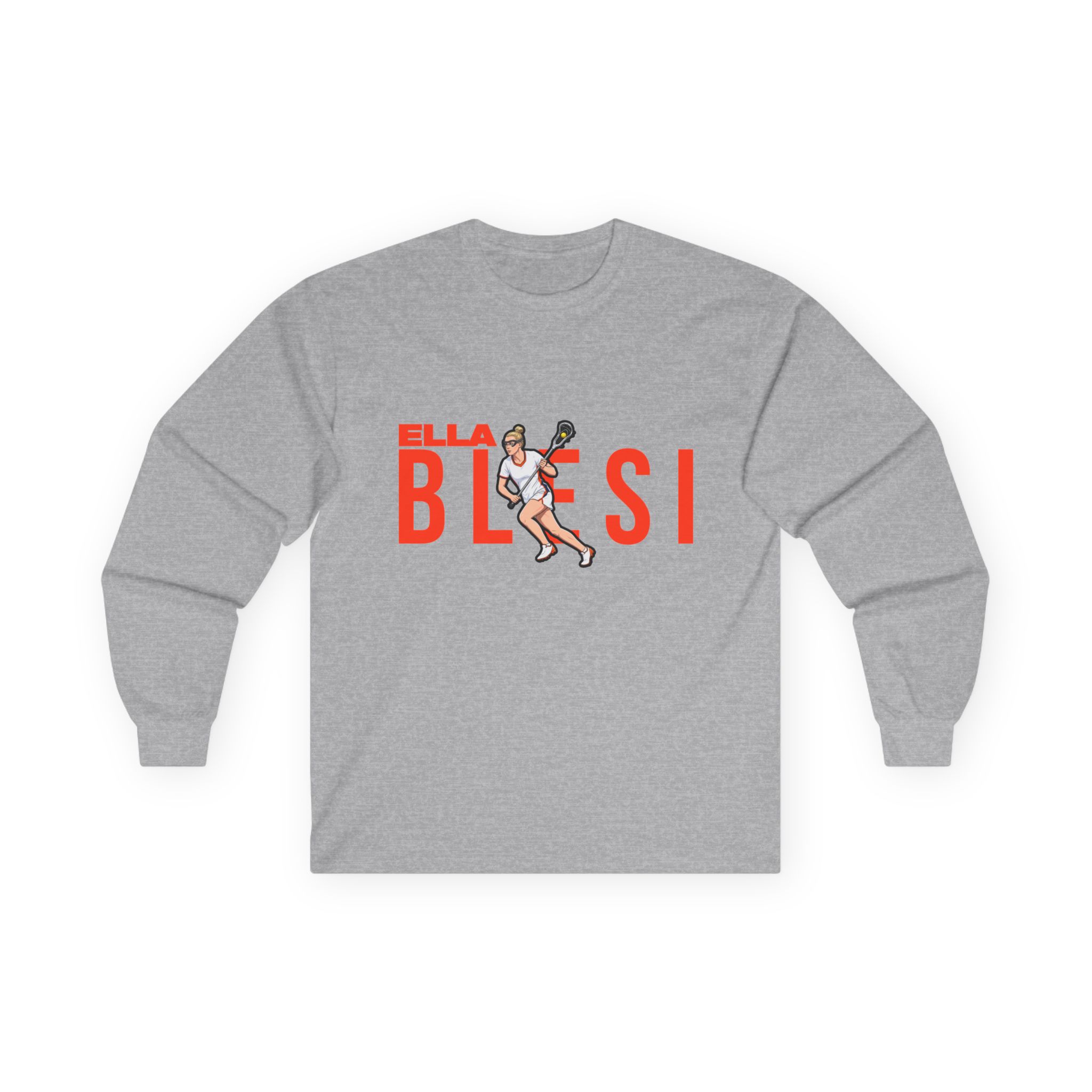 Long Sleeve Tee — character_player_name in Grey