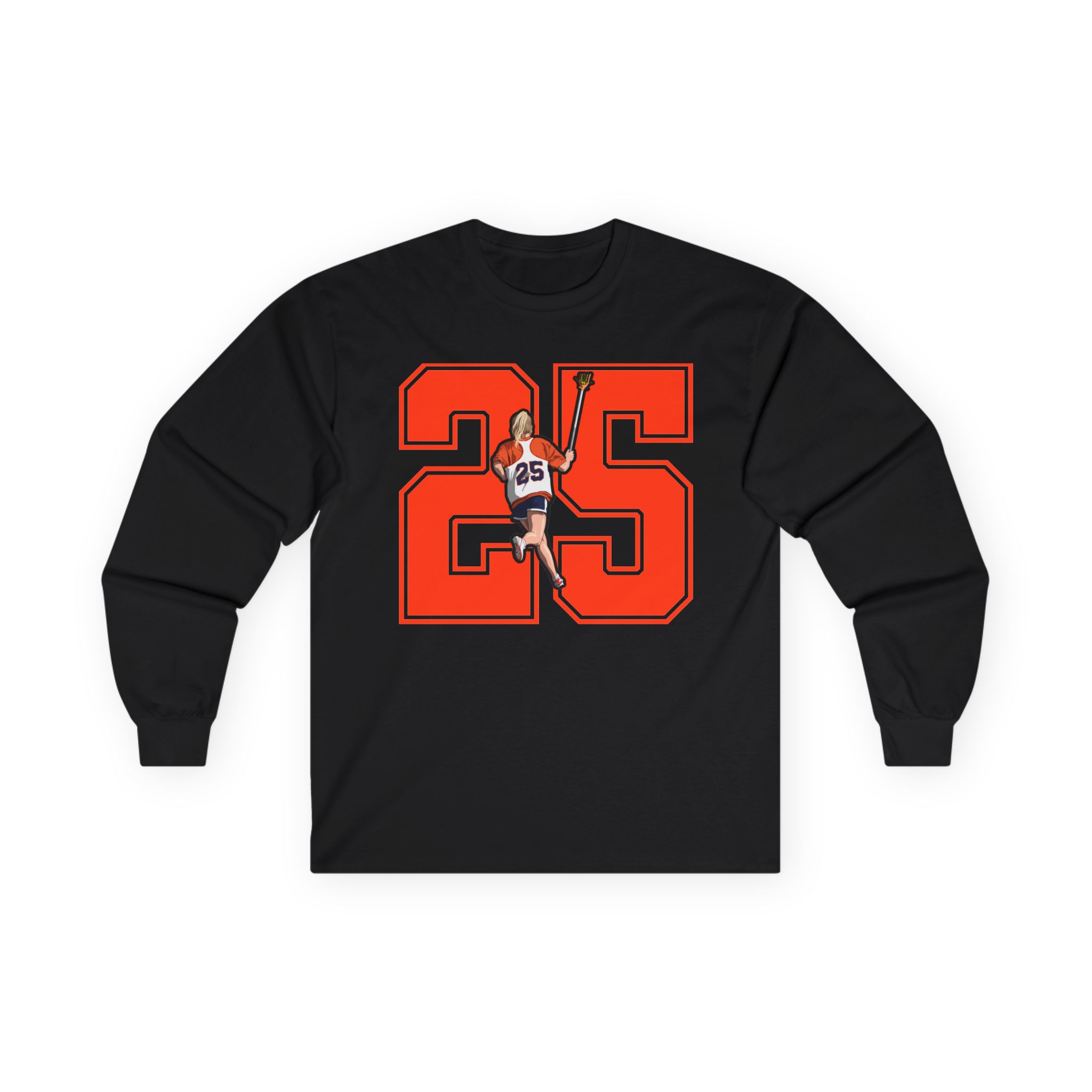 Long Sleeve Tee — character_number in Black