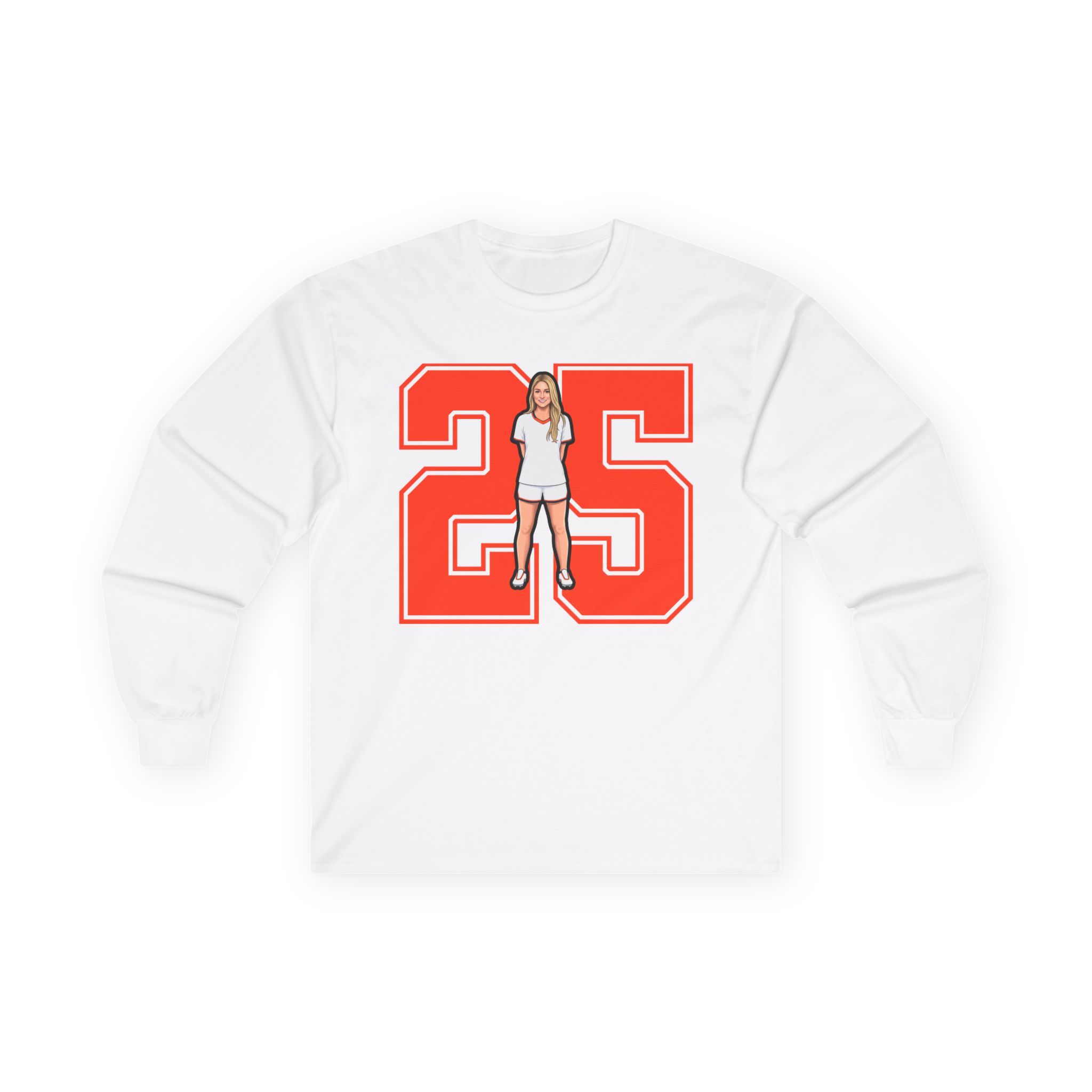 Long Sleeve Tee — character_number in White