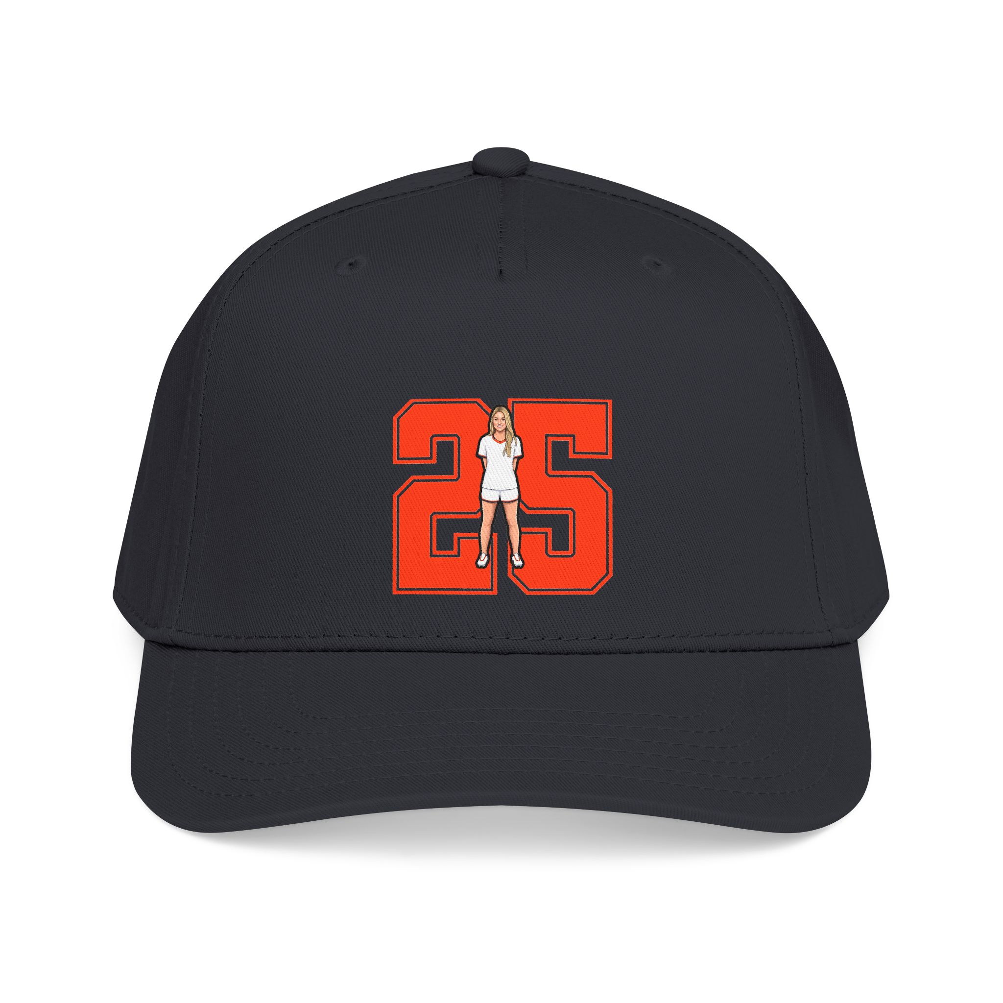 Baseball Cap — character_number in Black