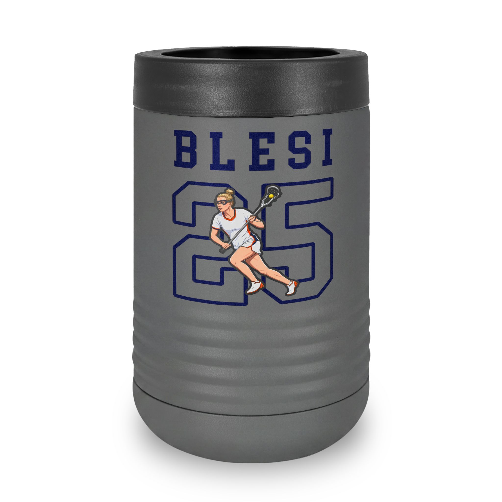 Stainless Can Cooler — character_shirsey in Grey