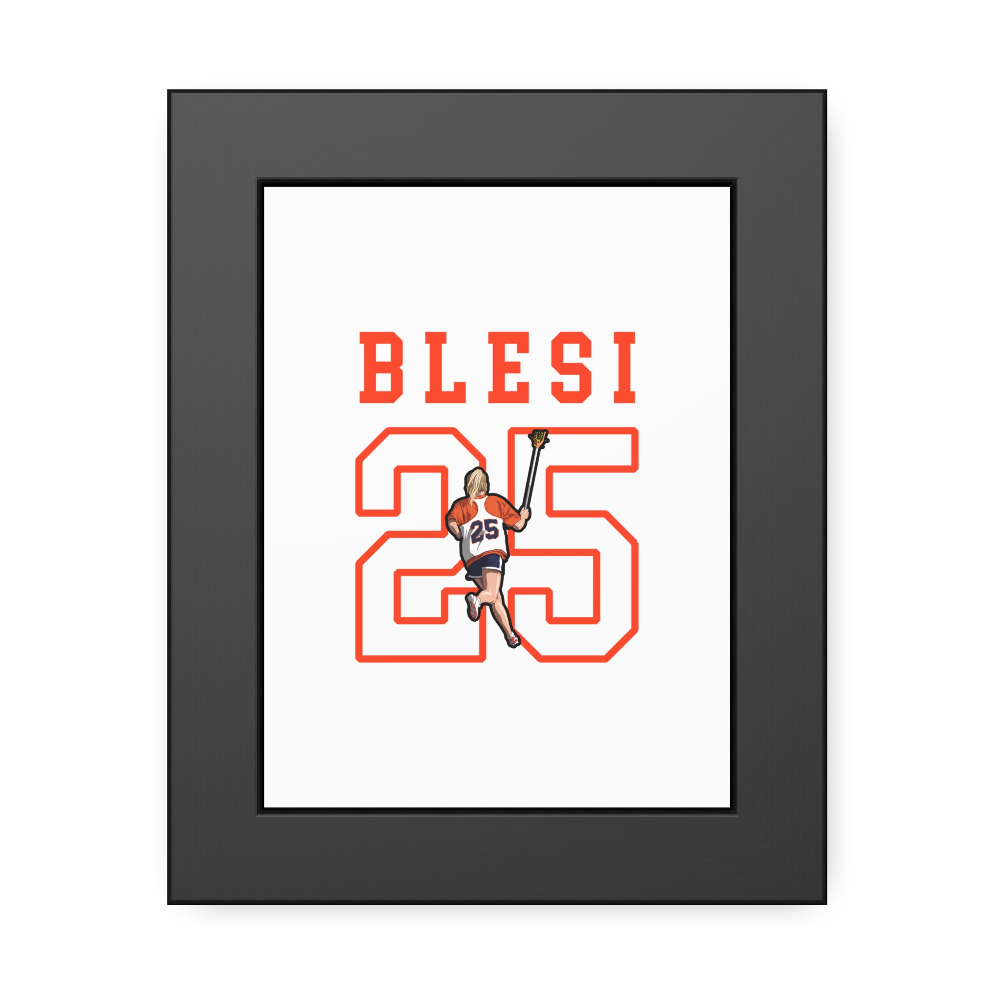 Framed Poster — character_shirsey in Black