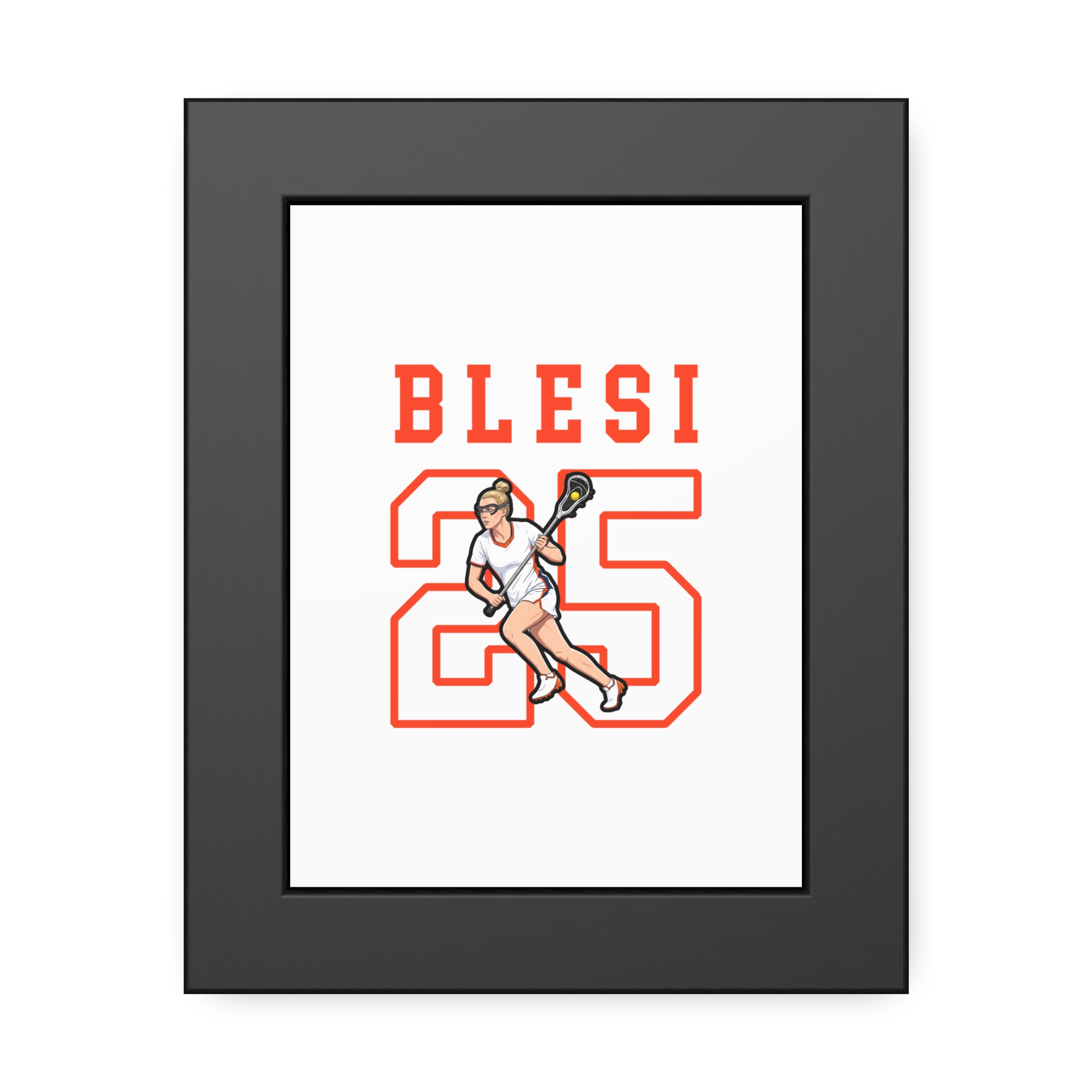Framed Poster — character_shirsey in Black
