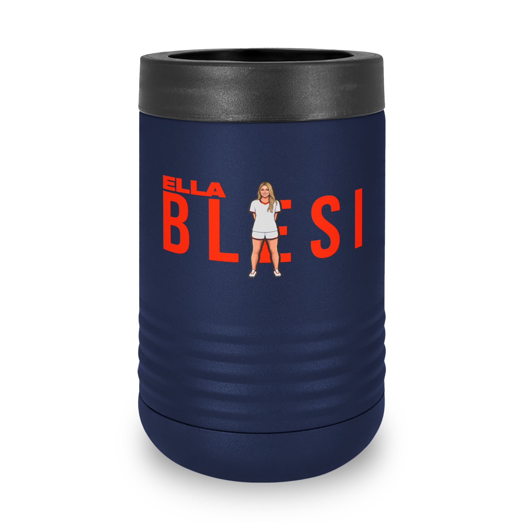 Stainless Can Cooler — character_player_name in Navy