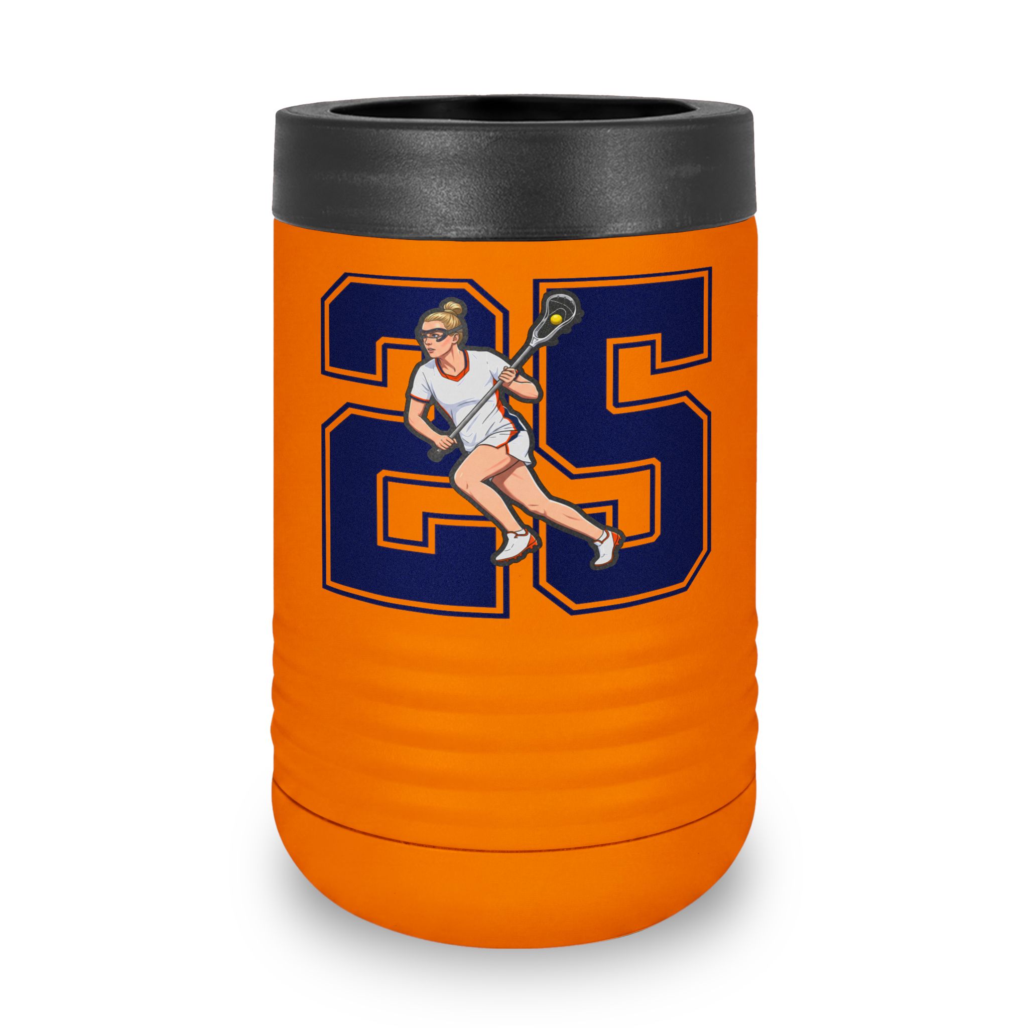 Stainless Can Cooler — character_number in Orange