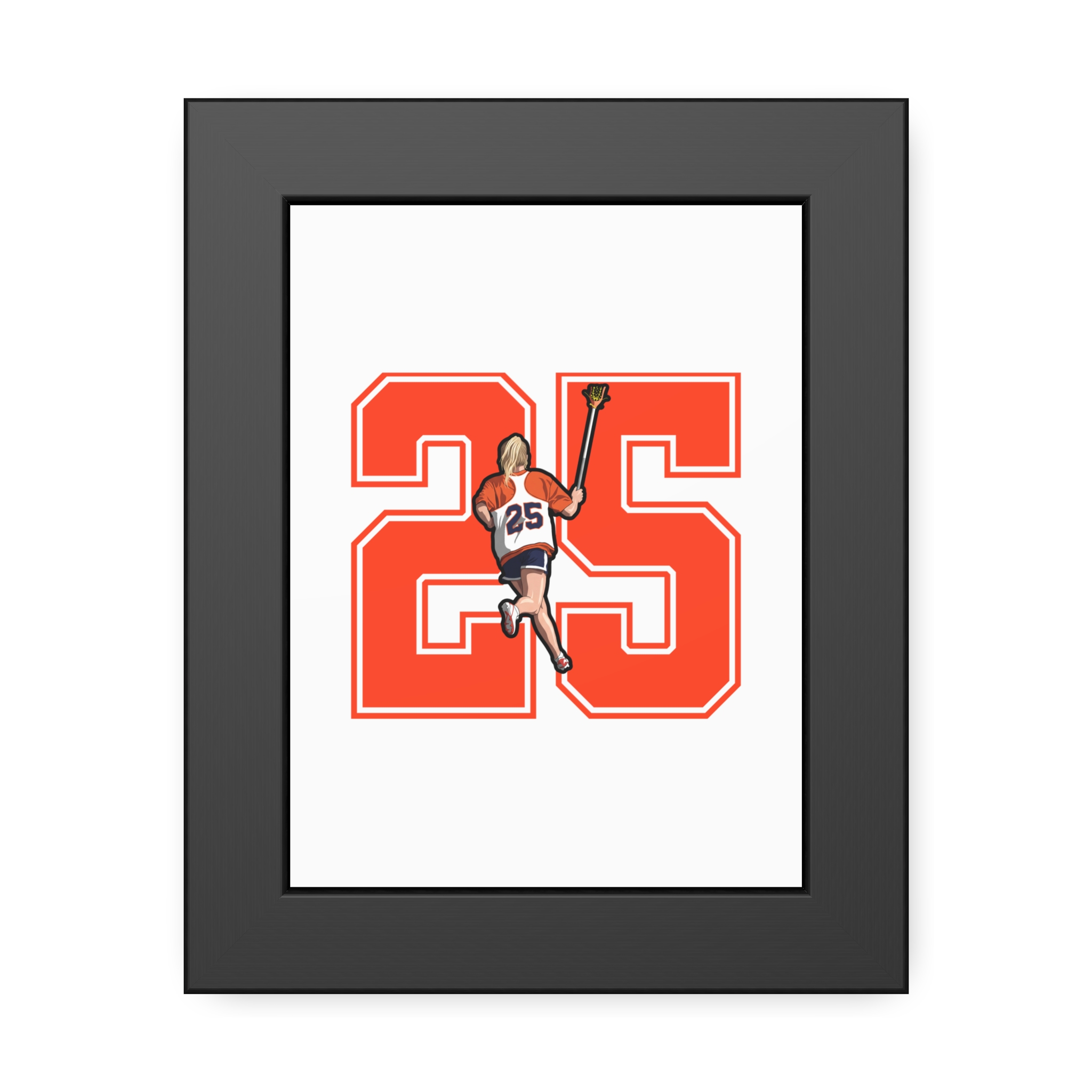 Framed Poster — character_number in Black