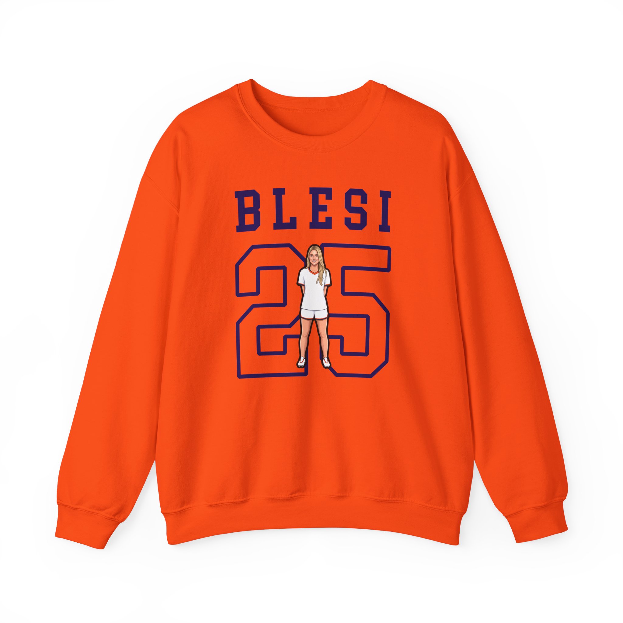 Crewneck Sweatshirt — character_shirsey in Orange