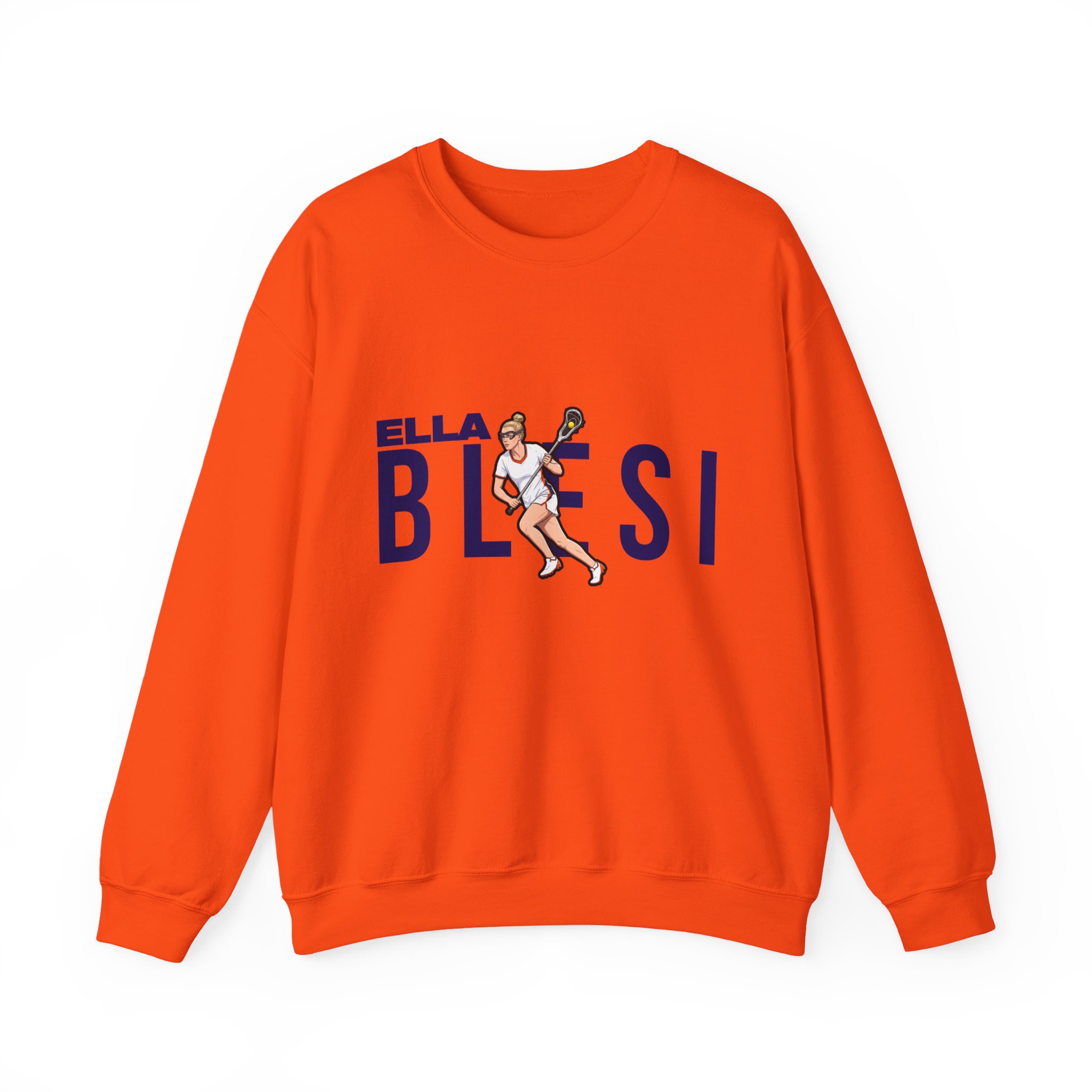 Crewneck Sweatshirt — character_player_name in Orange