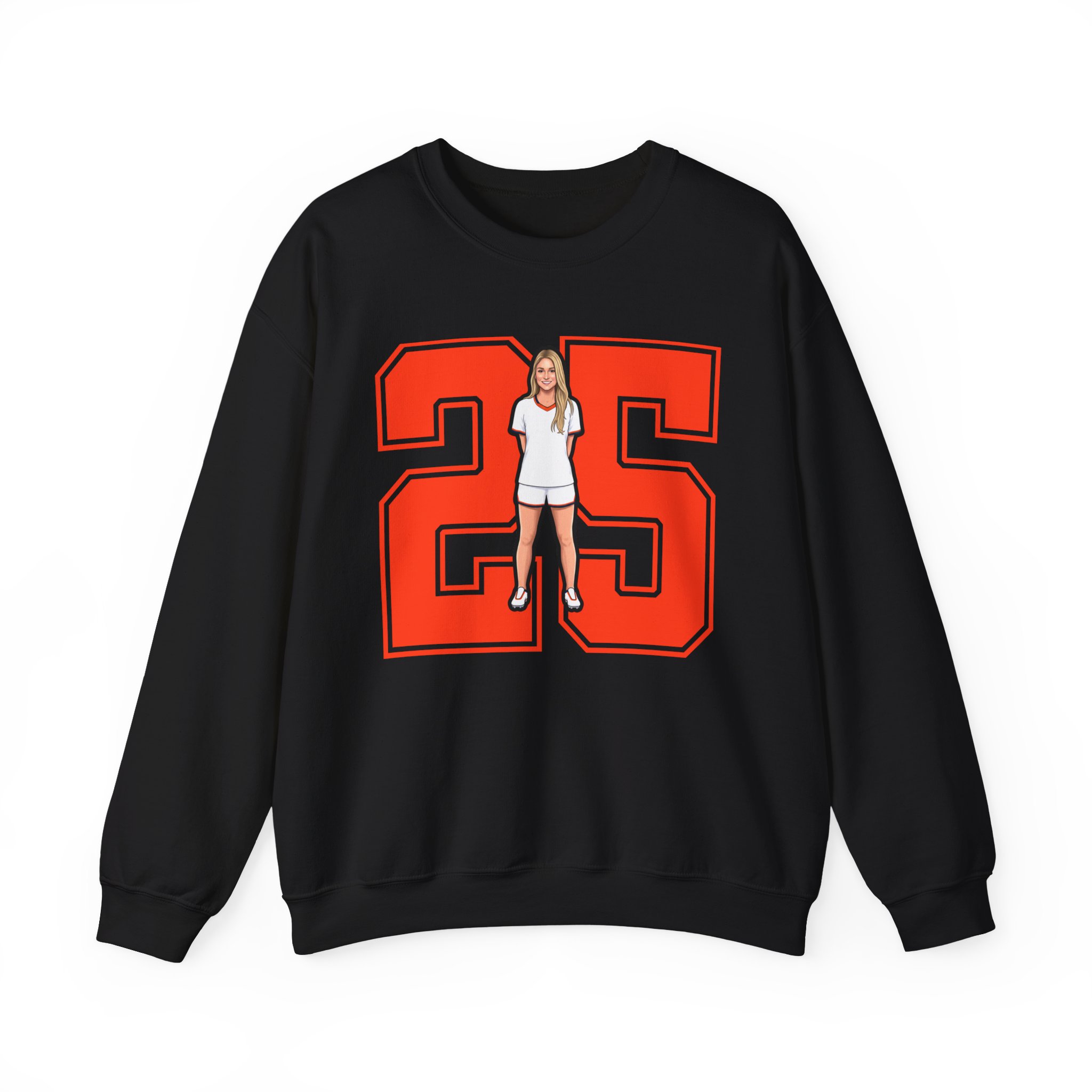 Crewneck Sweatshirt — character_number in Black