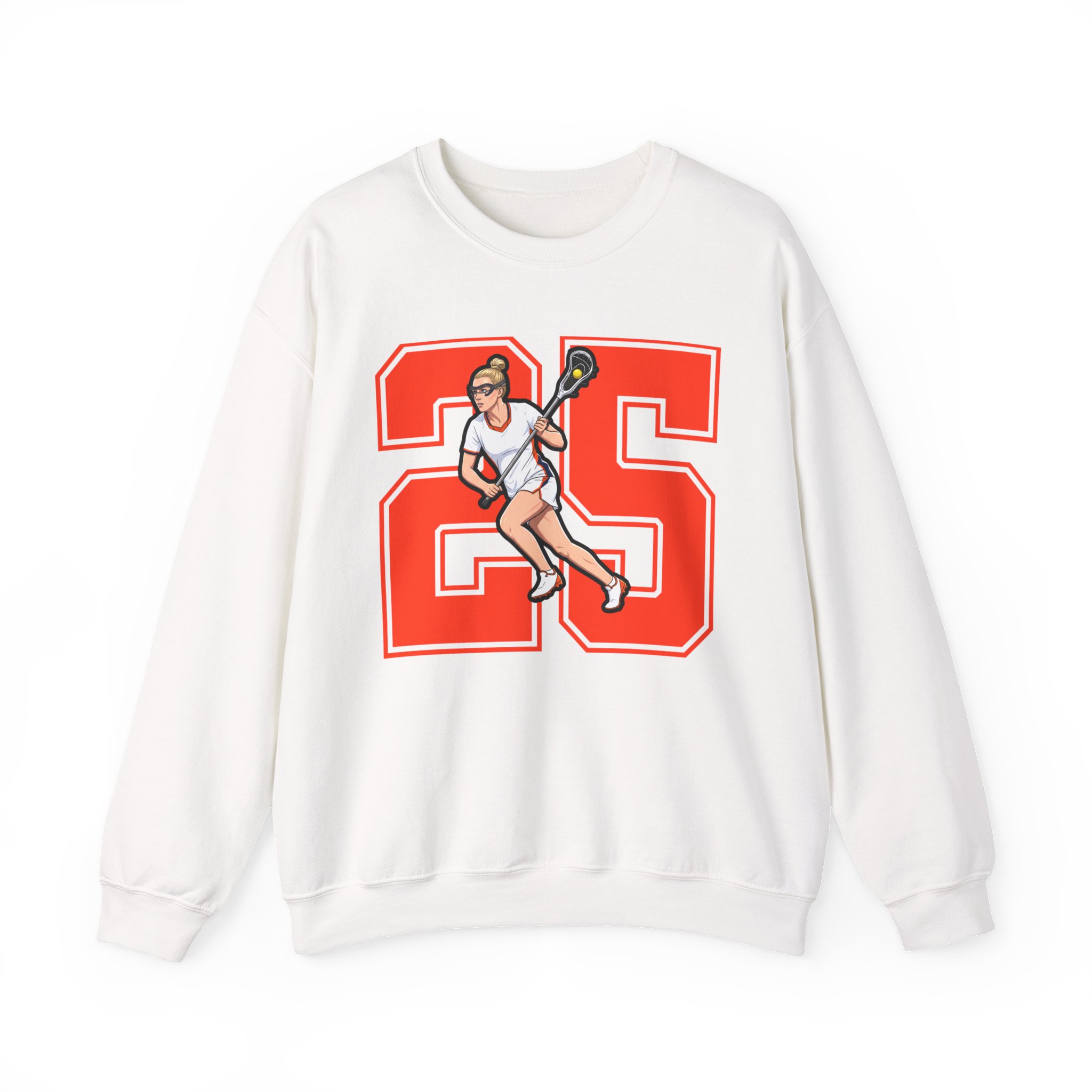 Crewneck Sweatshirt — character_number in White