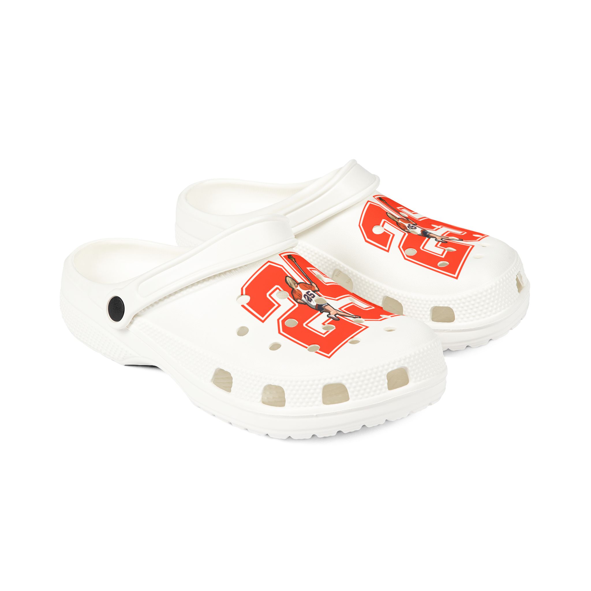 Rubber Clogs — character_number in White