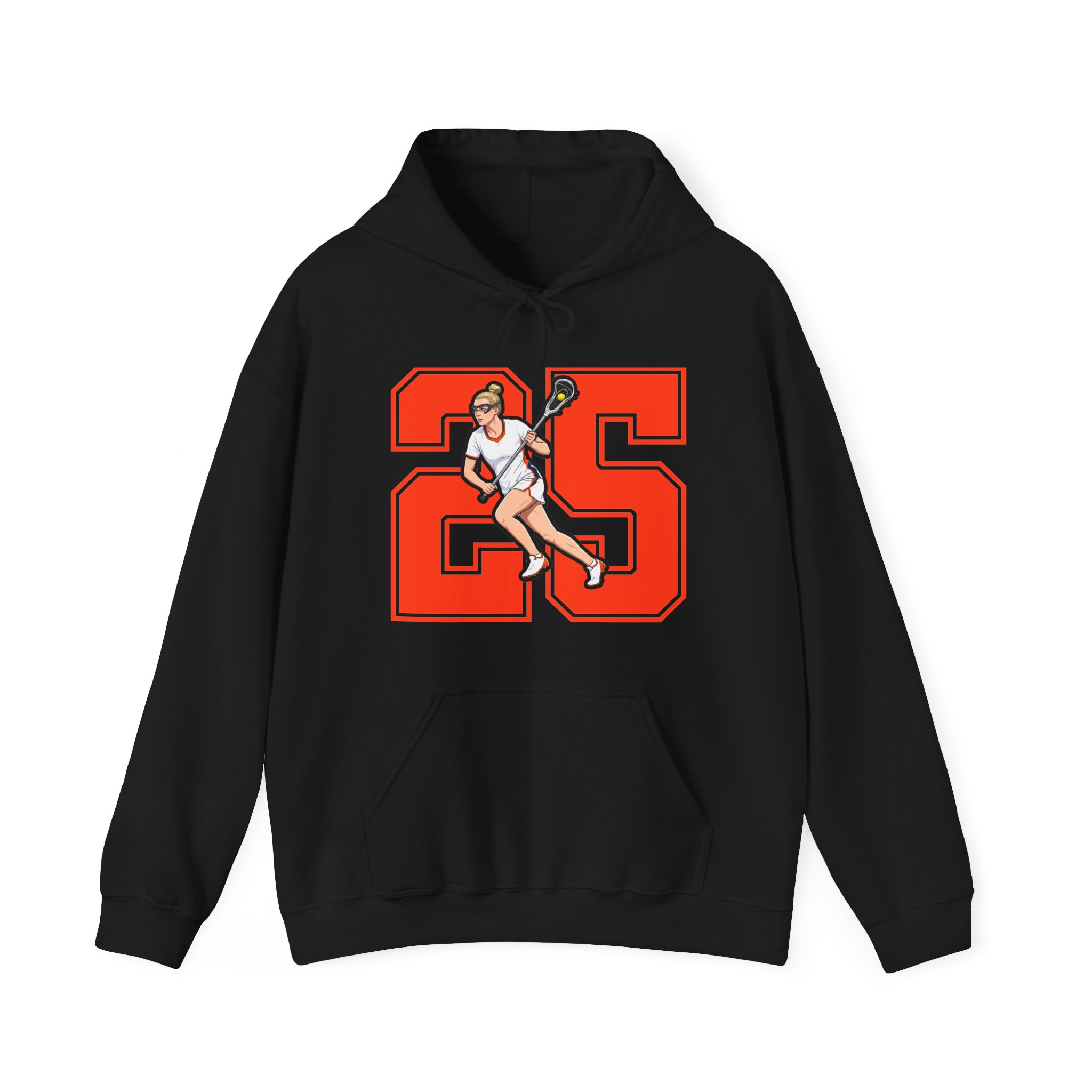 Hoodie — character_number in Black
