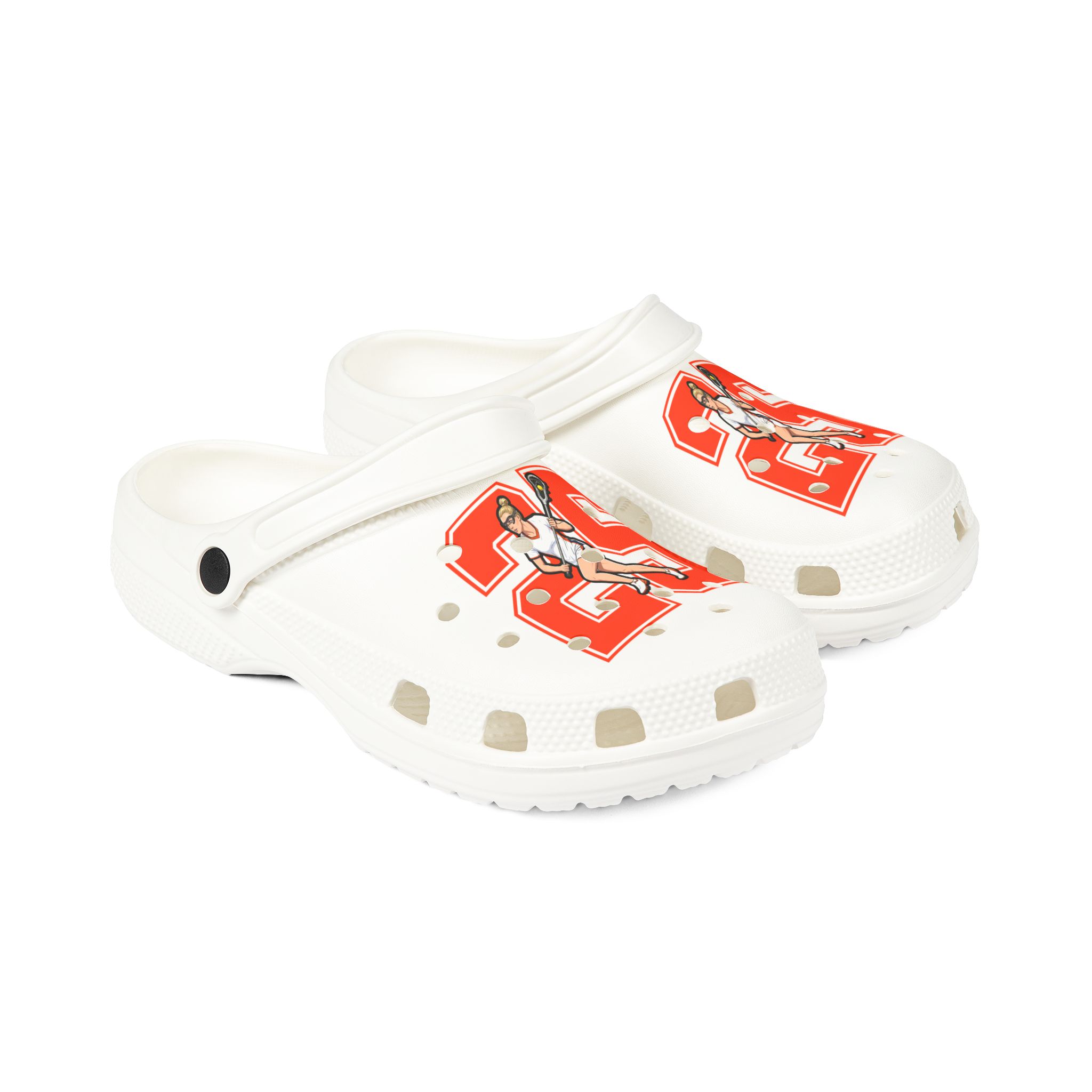 Rubber Clogs — character_number in White