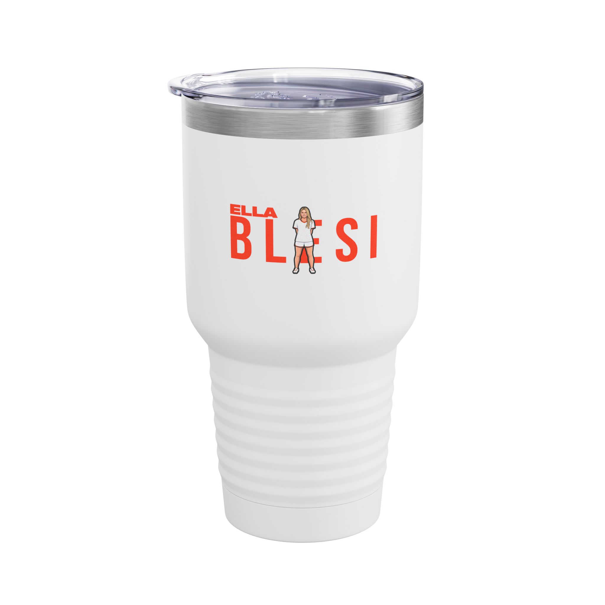 30oz Tumbler — character_player_name in White