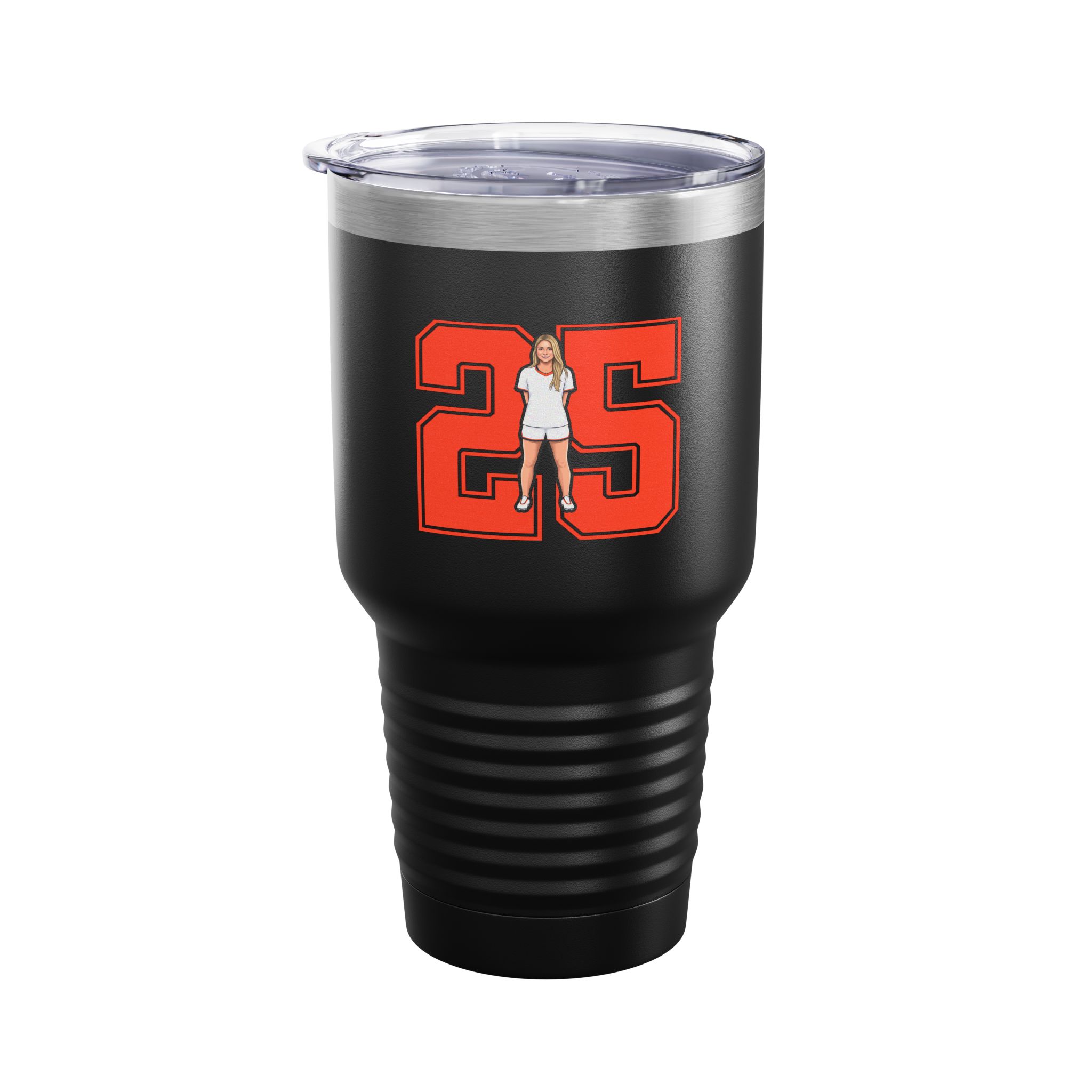 30oz Tumbler — character_number in Black