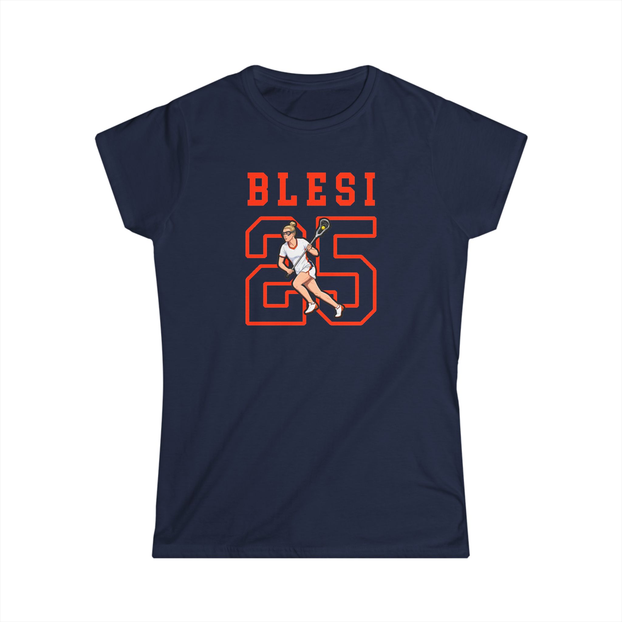 Women's Softstyle Tee — character_shirsey in Navy