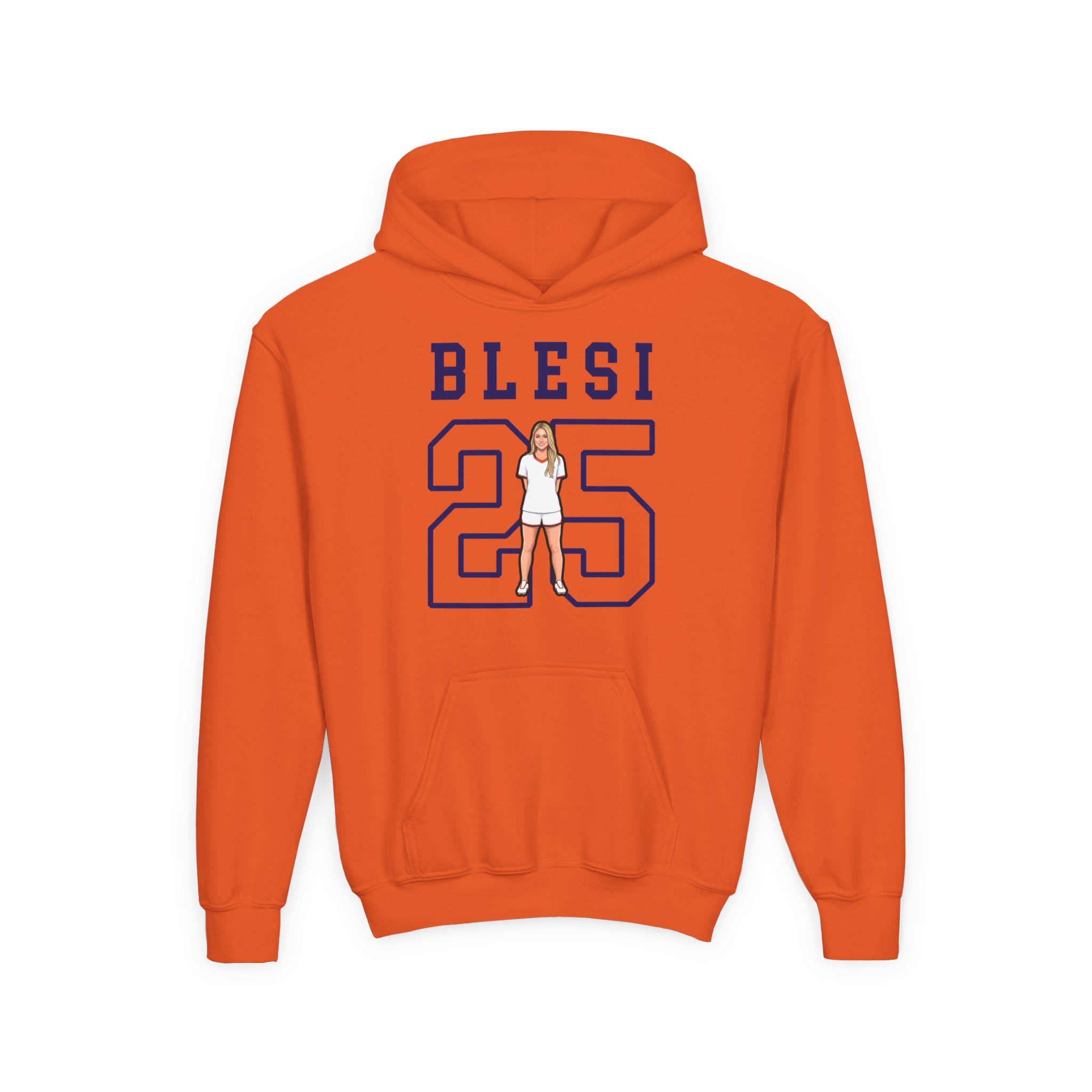 Youth Hoodie — character_shirsey in Orange