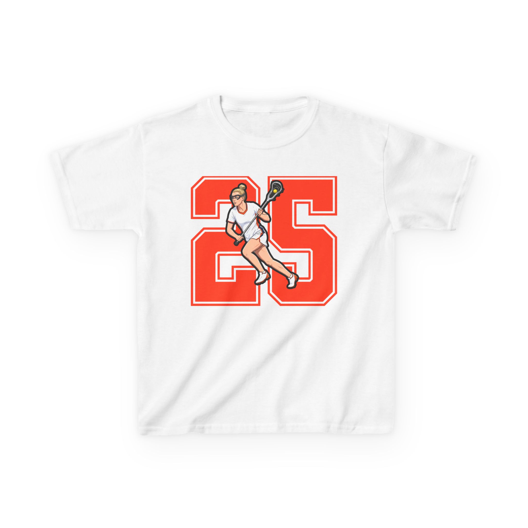 Youth Tee — character_number in White